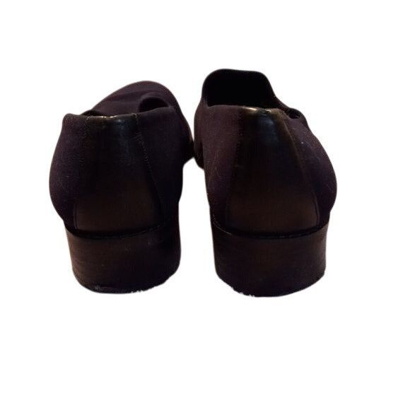 Donald Pliner Donald J Pliner 8.5 M Womens Black Suede Slip-On Loafers Lea Size US 8.5 / IT 38.5 - 6 Thumbnail