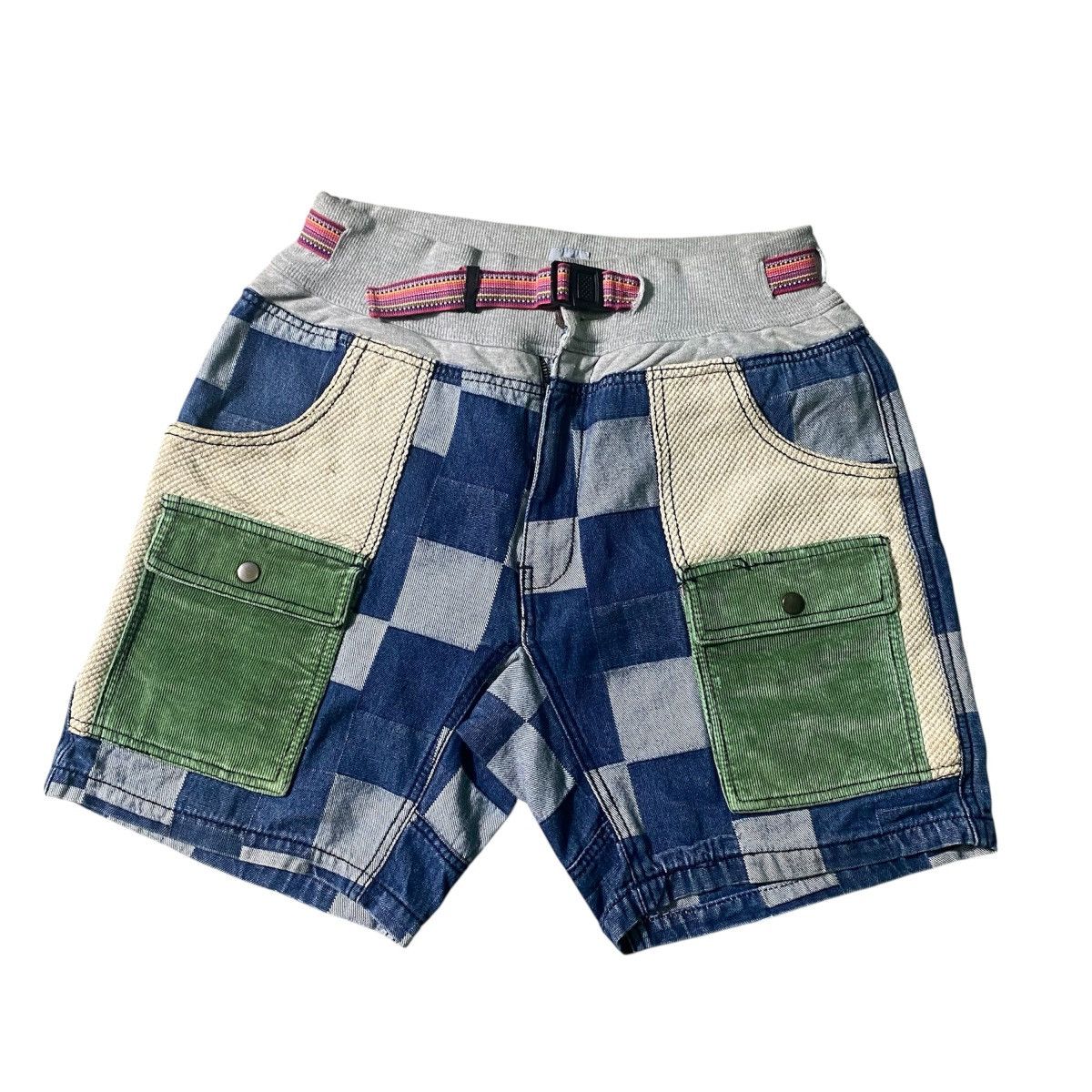 go slow caravan Go Slow Caravan Japan Brand Patch Work Short Pants Size US 32 / EU 48 - 1 Thumbnail
