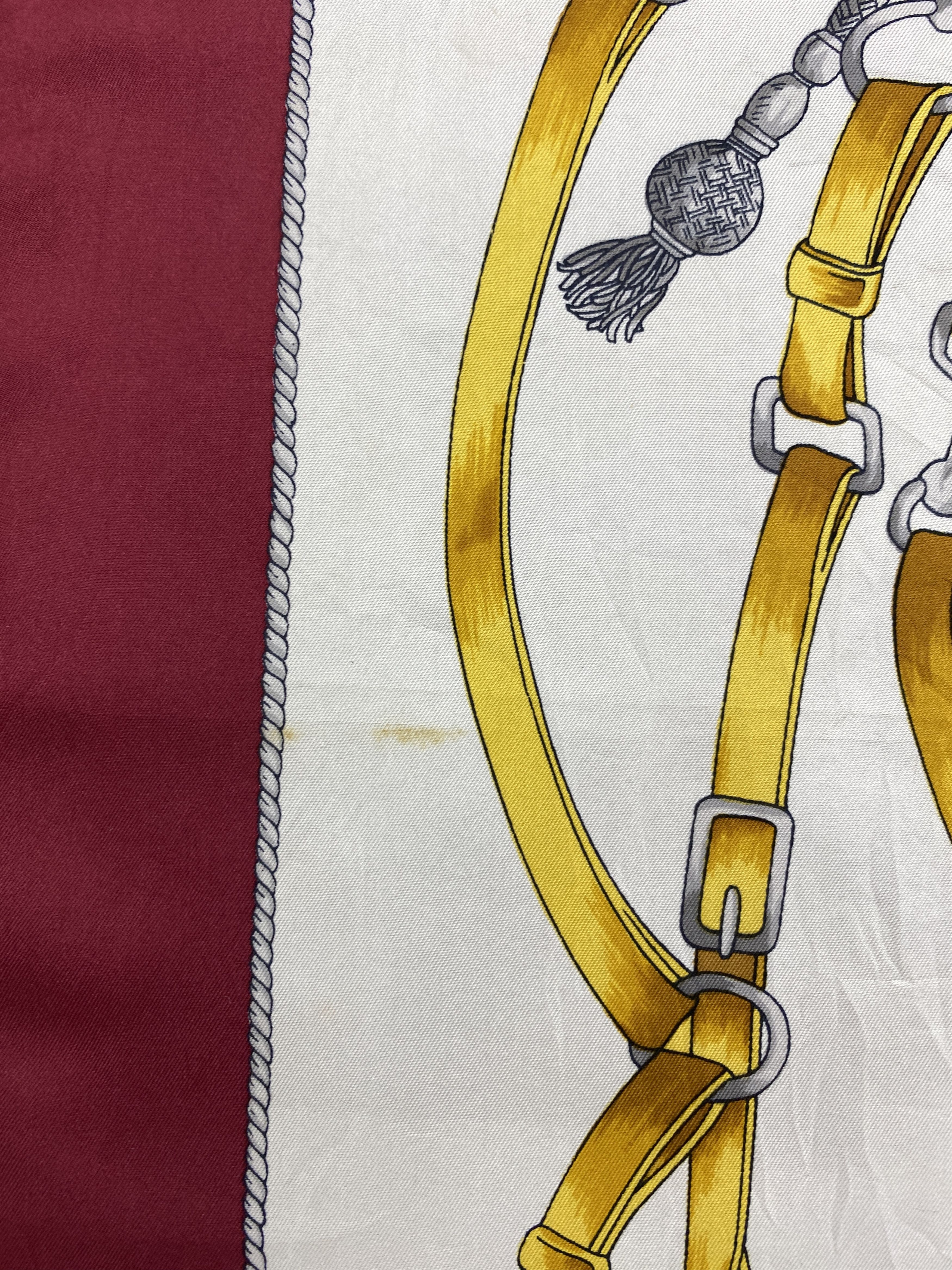 Japanese Brand Cest Bien Tassel Silk Scarf / Silk Shawl SN0249 Size ONE SIZE - 3 Thumbnail