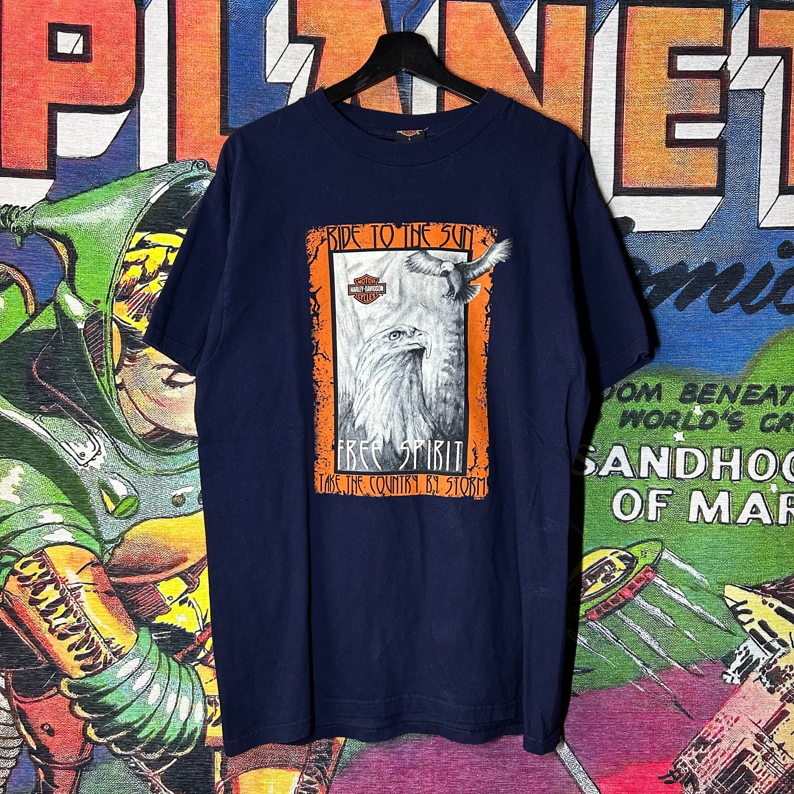 Harley Davidson × Vintage Y2K Harley Davidson Eagle Tee Size Large Size US L / EU 52-54 / 3 - 1 Thumbnail