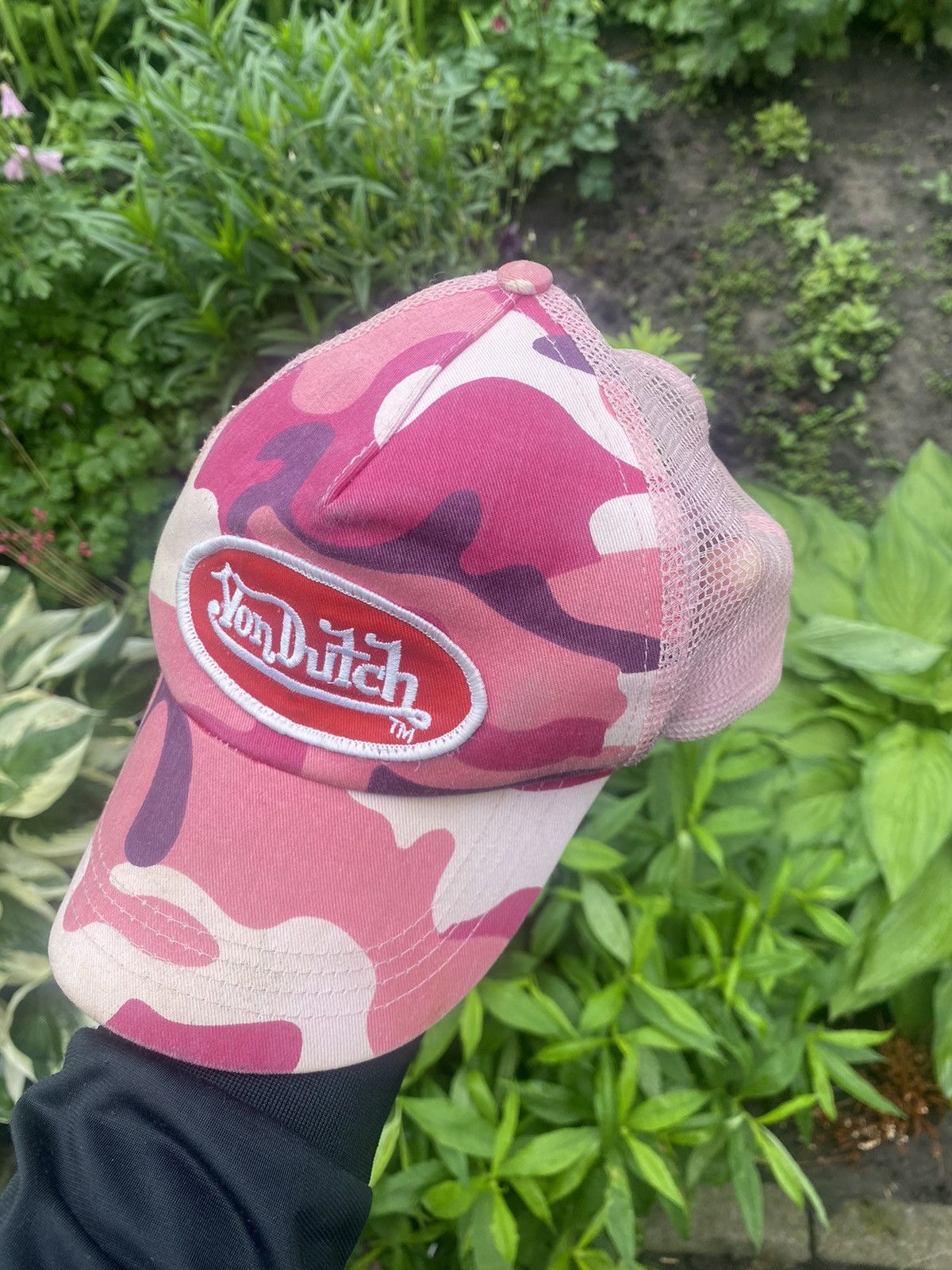 Vintage × Von Dutch Von dutch vintage trucker pink cap hat classic logo camo Size ONE SIZE - 2 Thumbnail