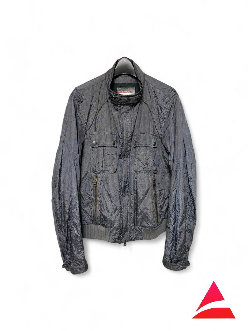 Prada Prada Sport - L Vintage SS06 Gray Black Nylon Leather Size US L / EU 52-54 / 3 - 1 Thumbnail