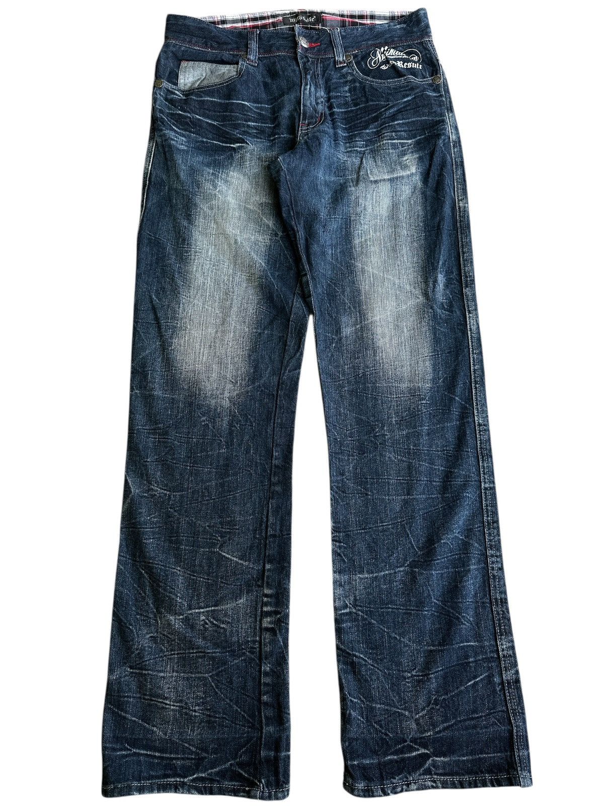 Le Grande Bleu (L.G.B.) Skull Bones Mild Life Denim Honeycomb. Size US 32 / EU 48 - 1 Thumbnail