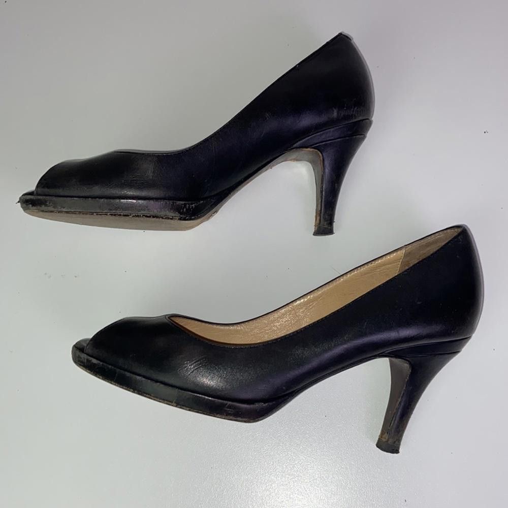 Cole Haan Cole Haan l Black Leather Nike Air Heels Size 6.5 Size US 6.5 / IT 36.5 - 6 Thumbnail