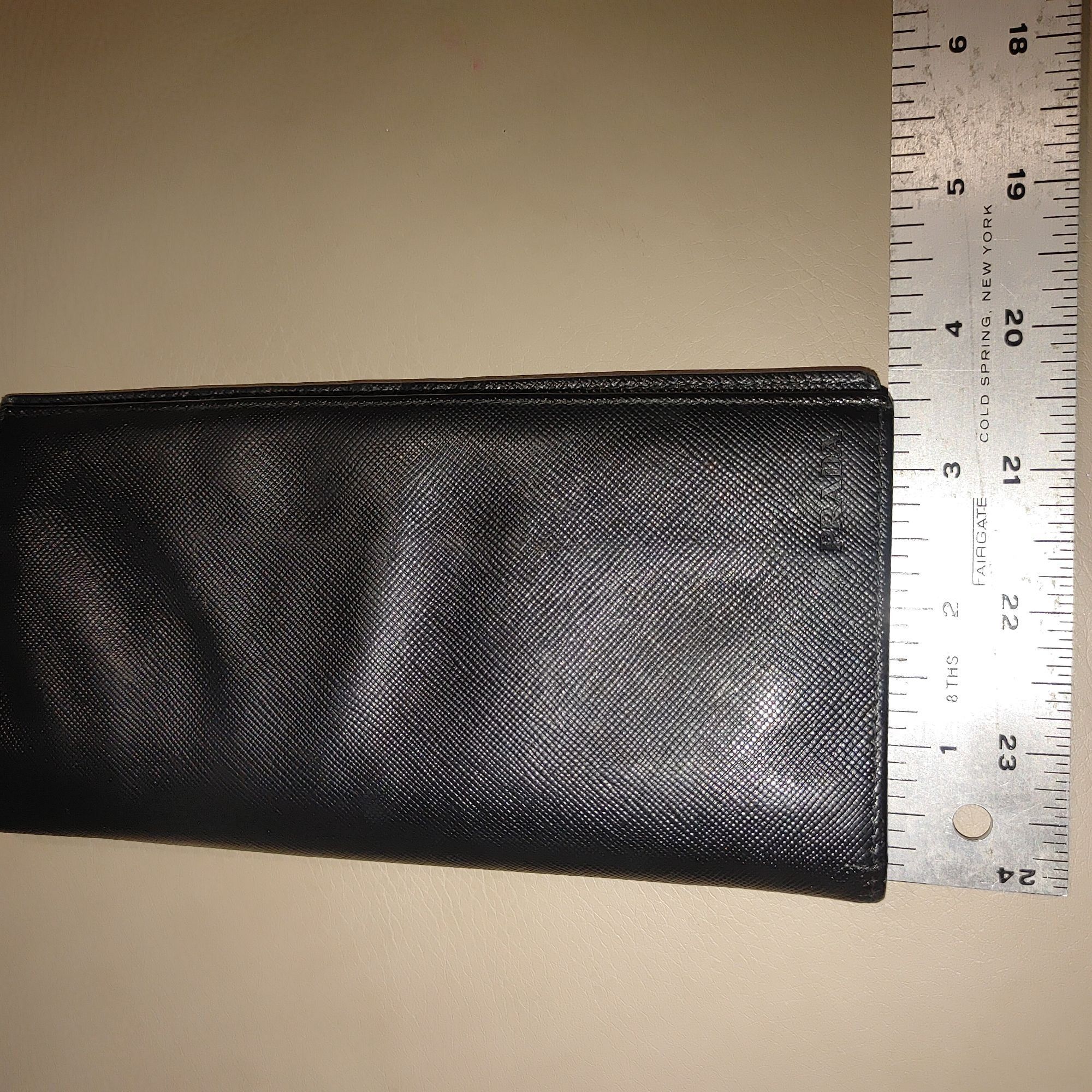 Prada Prada Wallet Milano Black Leather Vinyl Long Metal Zipper Ca Size ONE SIZE - 4 Thumbnail