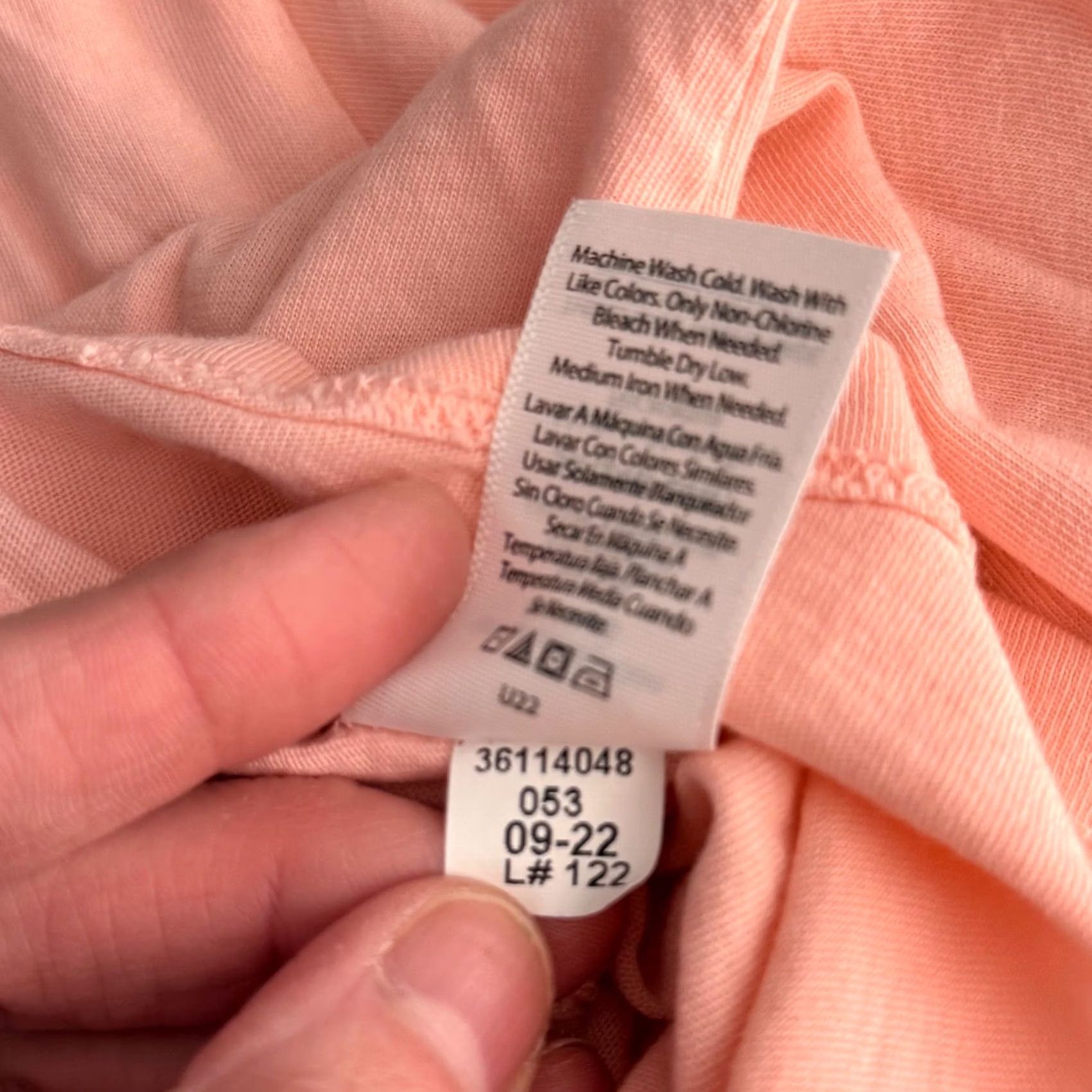 Vintage Terra & Sky Womens 3X V-Neck T-Shirt Short Sleeve Cotton Modal Relaxed Tee Peach Size 4XL / US 24-26 - 4 Thumbnail