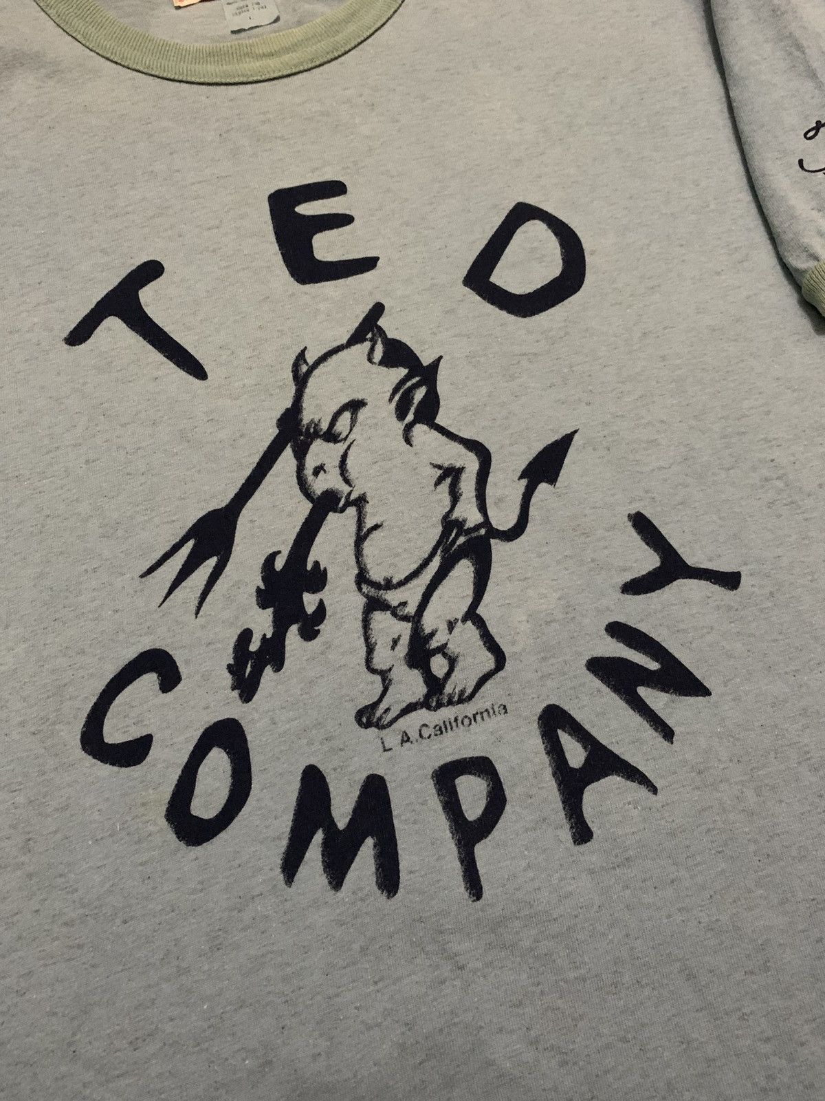 Vintage Rare Ted Company Ringer Tshirt Size US L / EU 52-54 / 3 - 3 Thumbnail