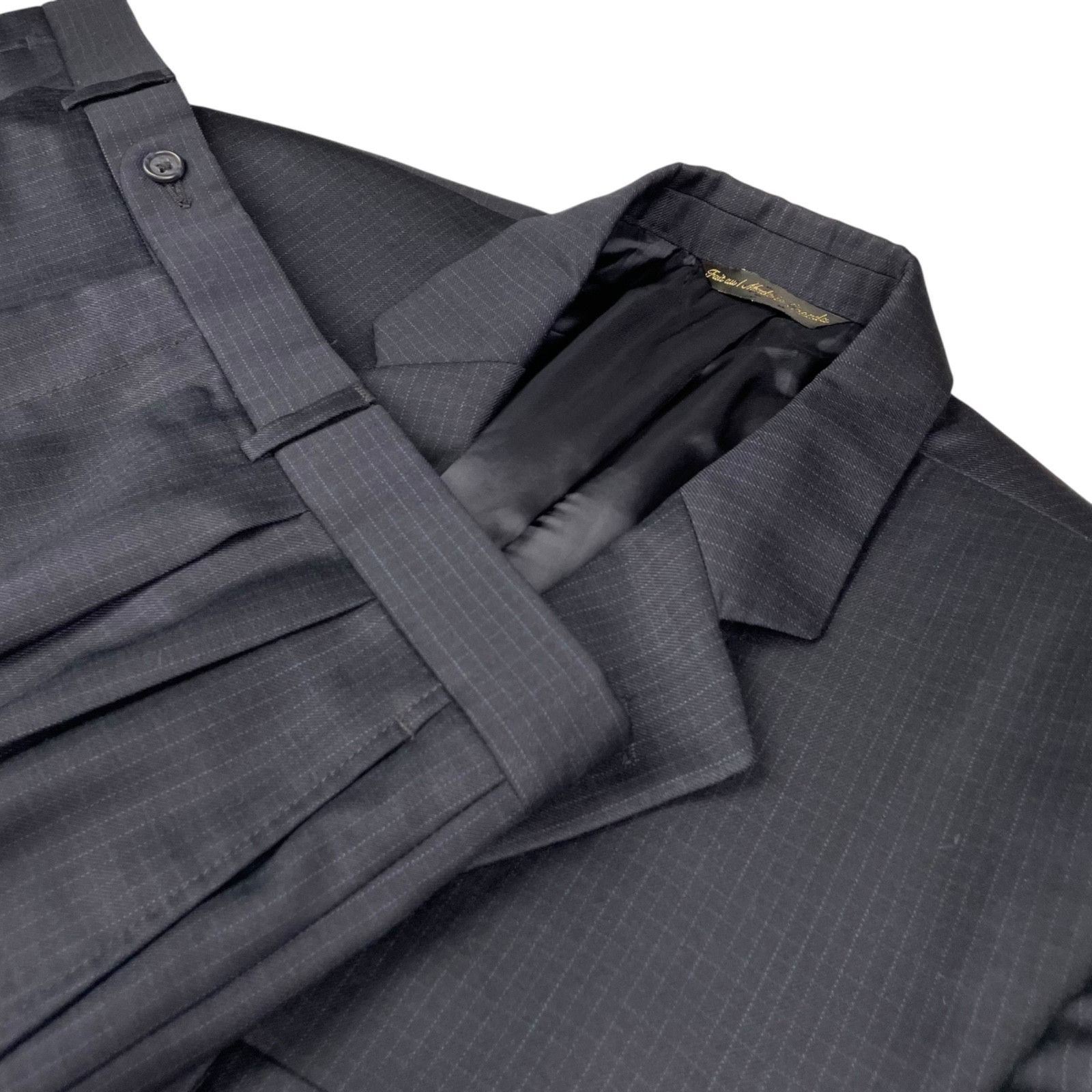 Jack Victor Jack Victor Men’s 100% Wool 3-Button Suit Navy Blue Check • Size 42L - 1 Thumbnail