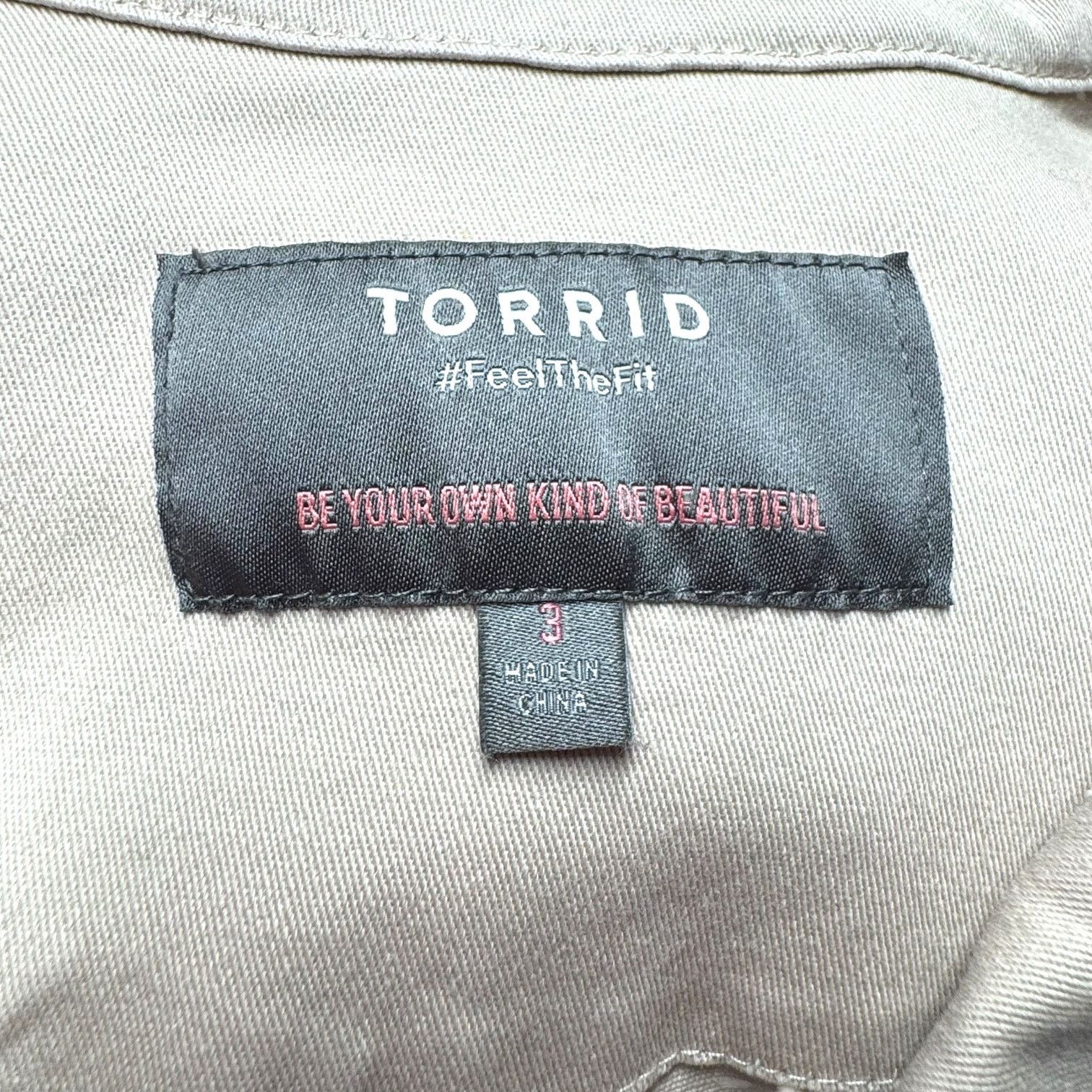 Torrid Torrid Twill Crinkle Jacket Tan Beige 3X Size 3XL / US 20-22 - 5 Thumbnail