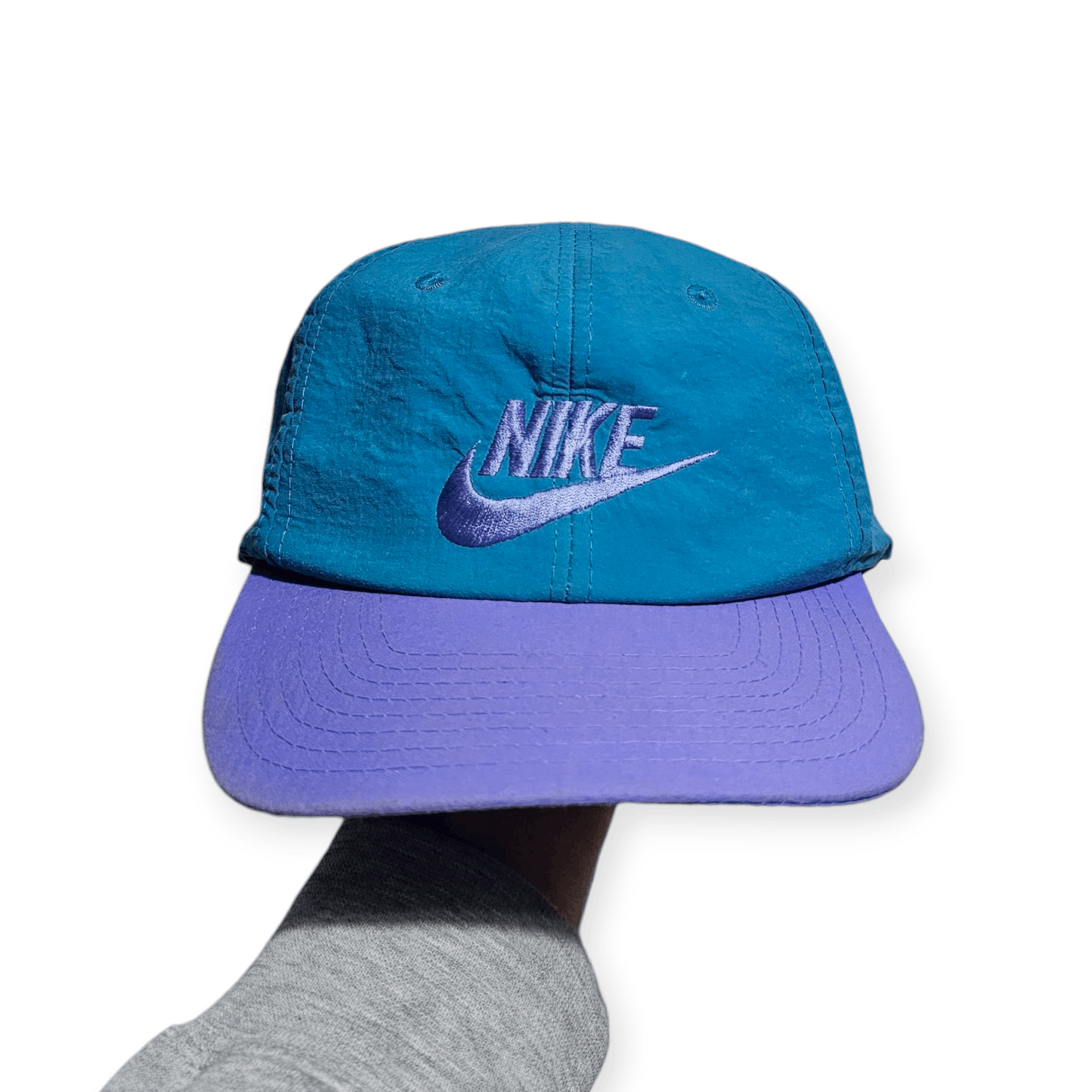 Nike Nike 80's Nylon Blue&Purple Hat Size ONE SIZE - 1 Thumbnail