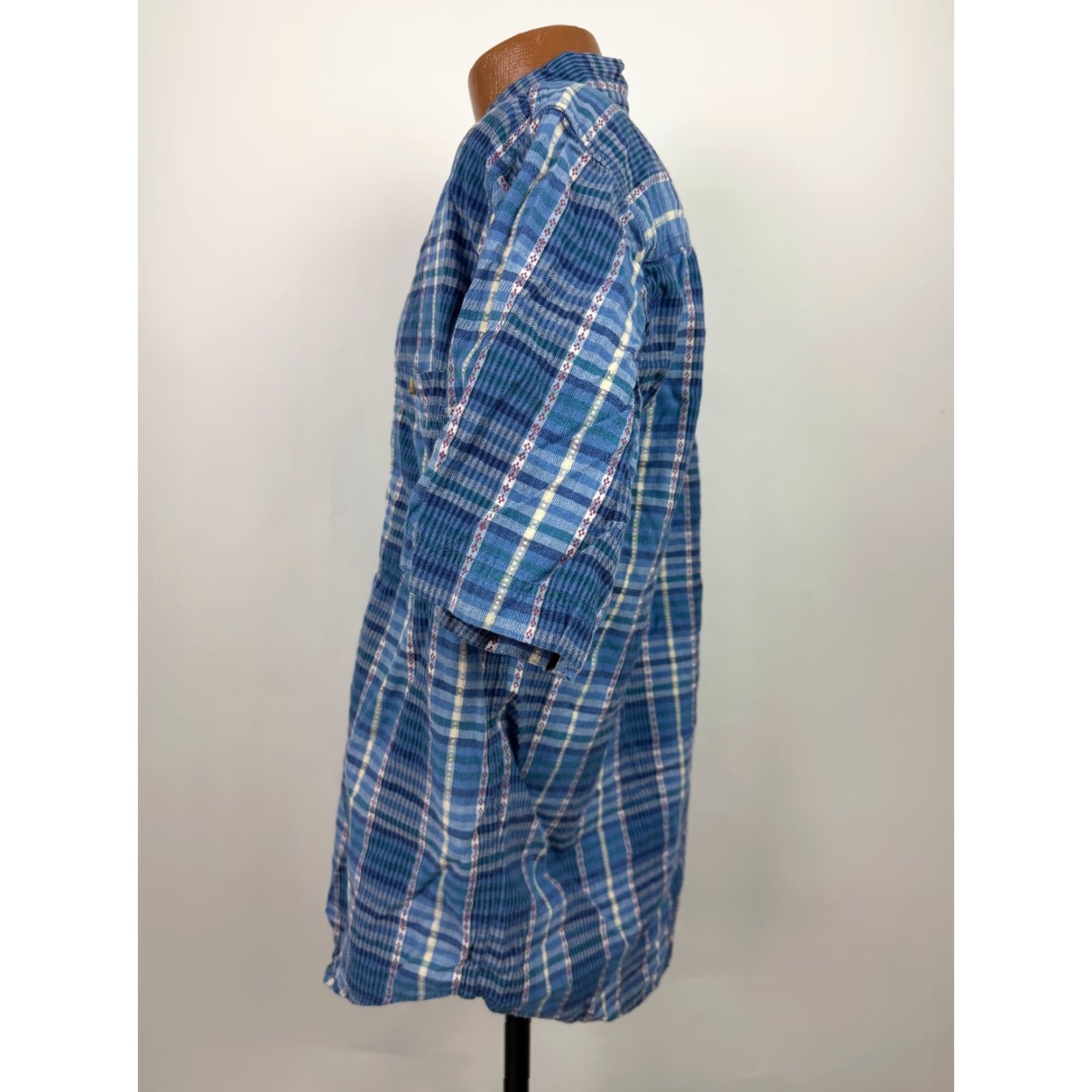 Vintage VINTAGE Honors 90s Button-Up Shirt Men Medium Blue Plaid Cotton Lightweight Hipster Size US M / EU 48-50 / 2 - 6 Thumbnail