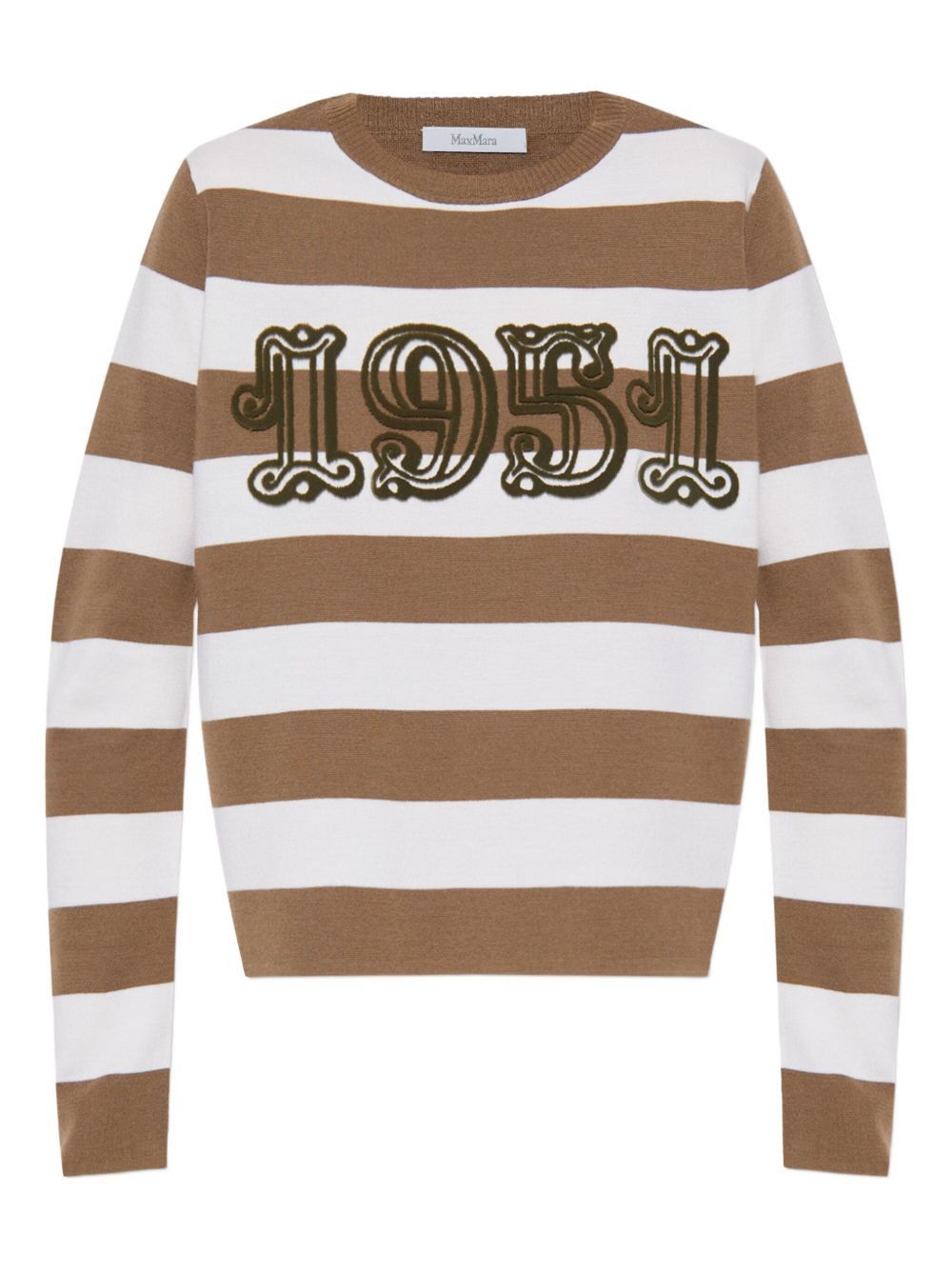Max Mara STRIPED WOOL SWEATER Size S / US 4 / IT 40 - 1 Thumbnail