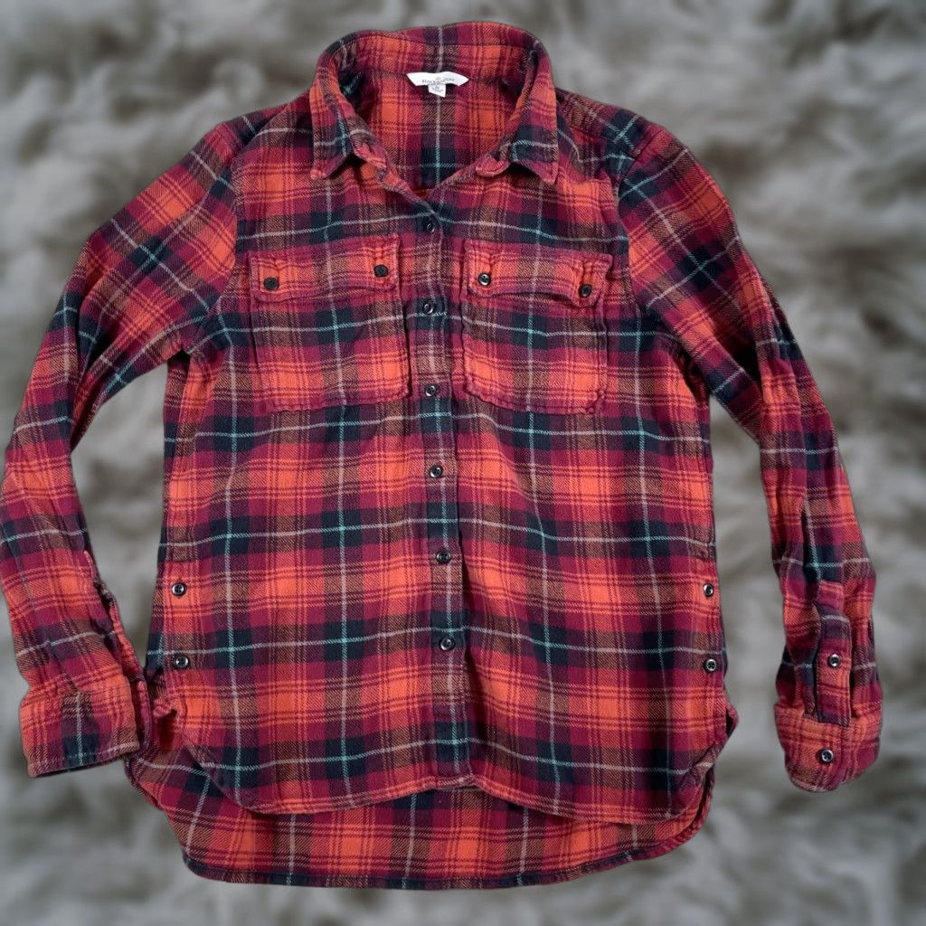 Vintage LL Bean Signature Flannel Shirt Women's Medium Plaid Red Lumberjack Hiking Swift Shirt Size M / US 6-8 / IT 42-44 - 1 Thumbnail