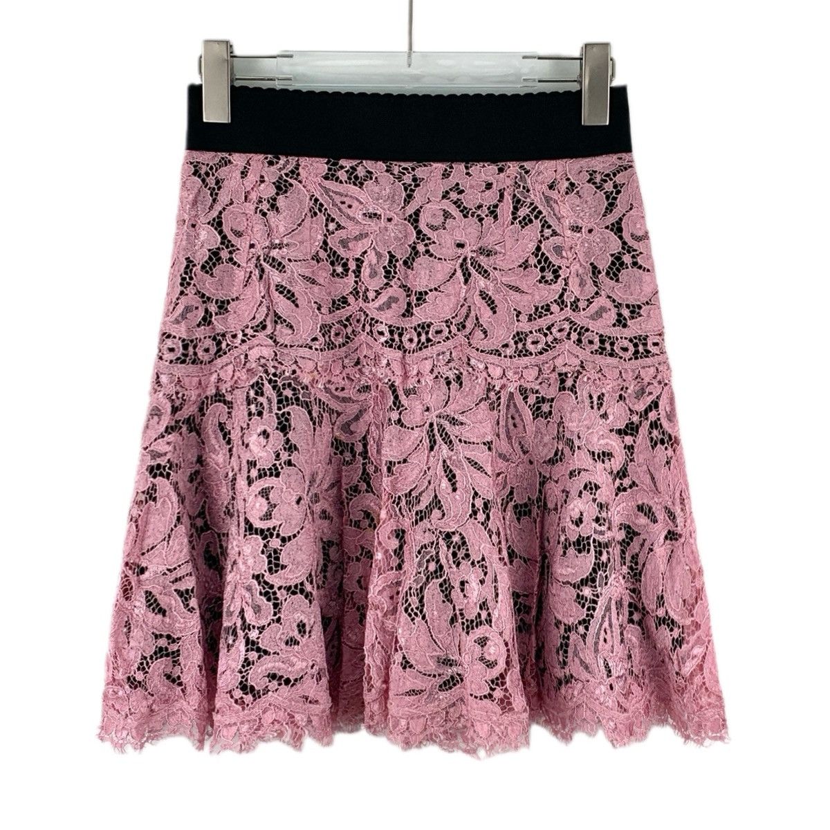 Dolce & Gabbana Dolce&Gabbana Floral Lace Hollow Casual Mini Skirt K26WX Size 26" / US 2 / IT 38 - 1 Thumbnail