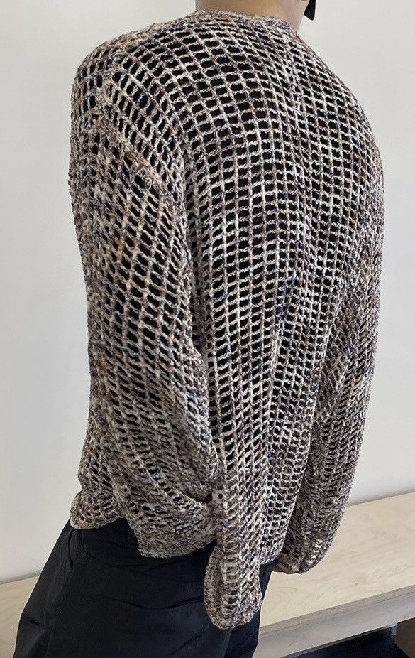 Japanese Brand × Vintage Outdoor retro crochet gradient knit sweater shirt knitwear Size US M / EU 48-50 / 2 - 3 Thumbnail