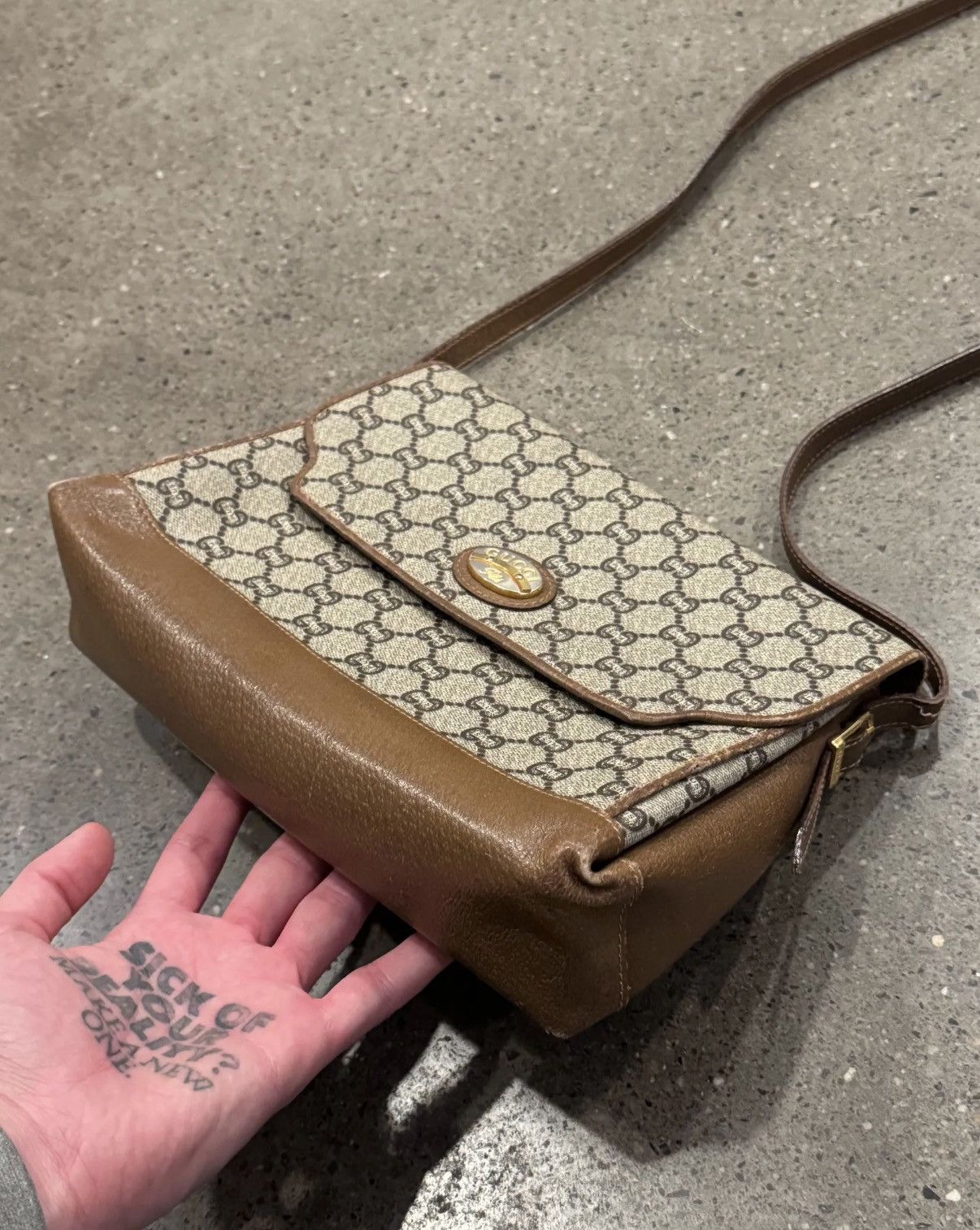 Gucci Gucci Plus Monogram Leather Side Bag Size ONE SIZE - 5 Thumbnail