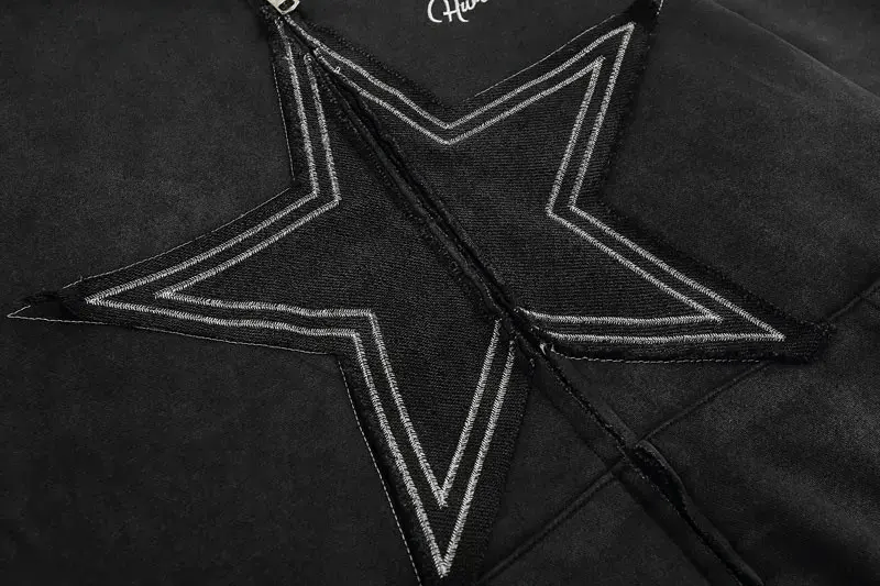Japanese Brand × Vintage Embroidered Star Patch Jacket Hoodie Size US XL / EU 56 / 4 - 6 Thumbnail