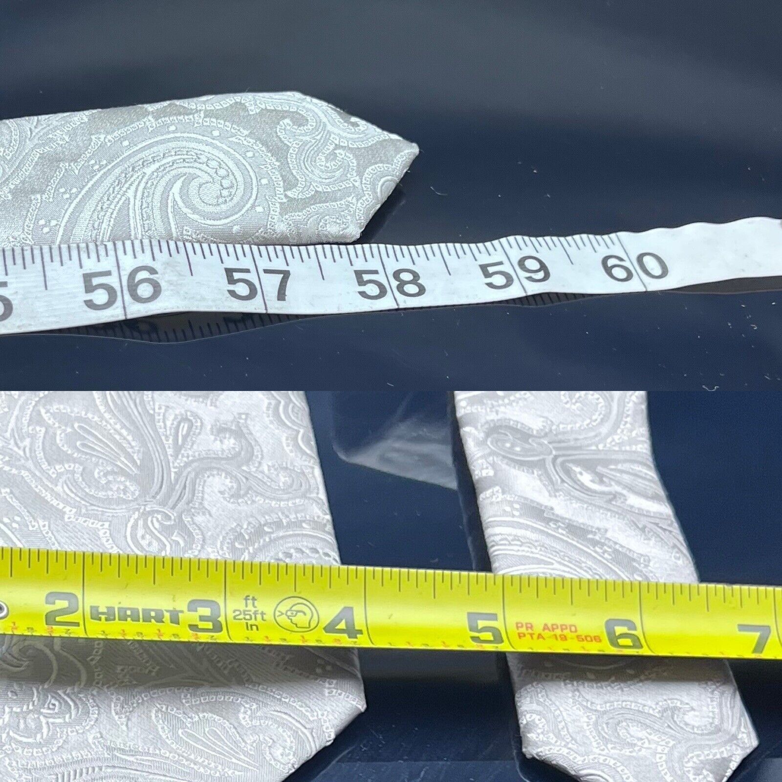 Donald Trump DONALD J TRUMP MEN'S TIE SILVER/PAISLEY Width 4” Length: 58. Size ONE SIZE - 4 Thumbnail