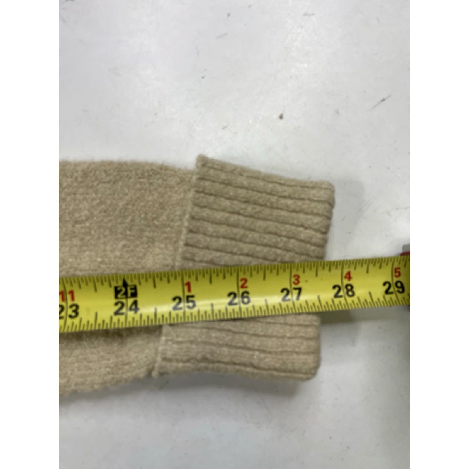 Alice + Olivia Alice + Olivia Turtleneck Sweater Cuffed Wool Blend Womens XS Beige Hi Low Hem Pullover Knit Wool Blend Size XS / US 0-2 / IT 36-38 - 3 Thumbnail