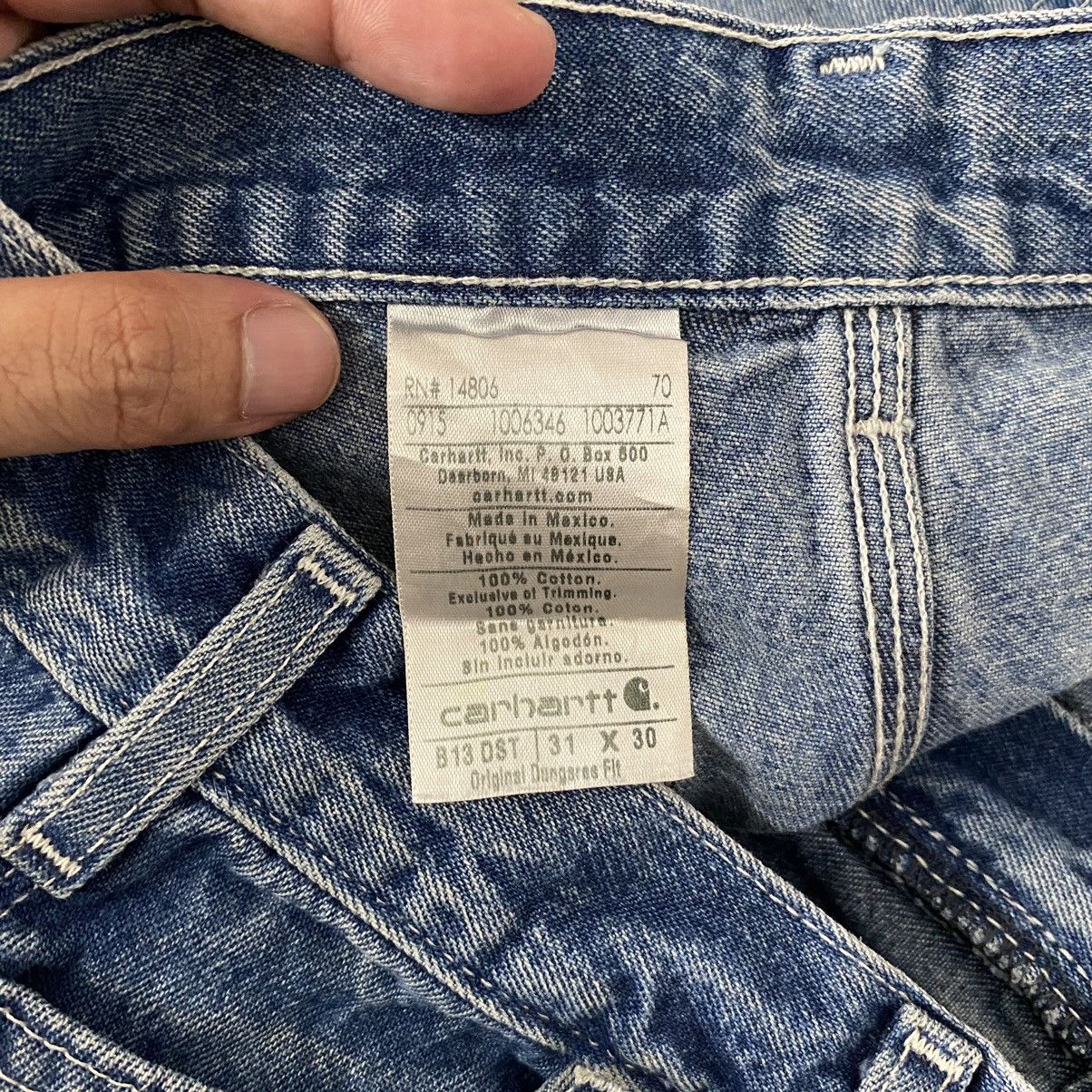 Carhartt Vintage Carhartt Faded Blue Carpenter Work Denim Jeans Size US 30 / EU 46 - 20 Thumbnail