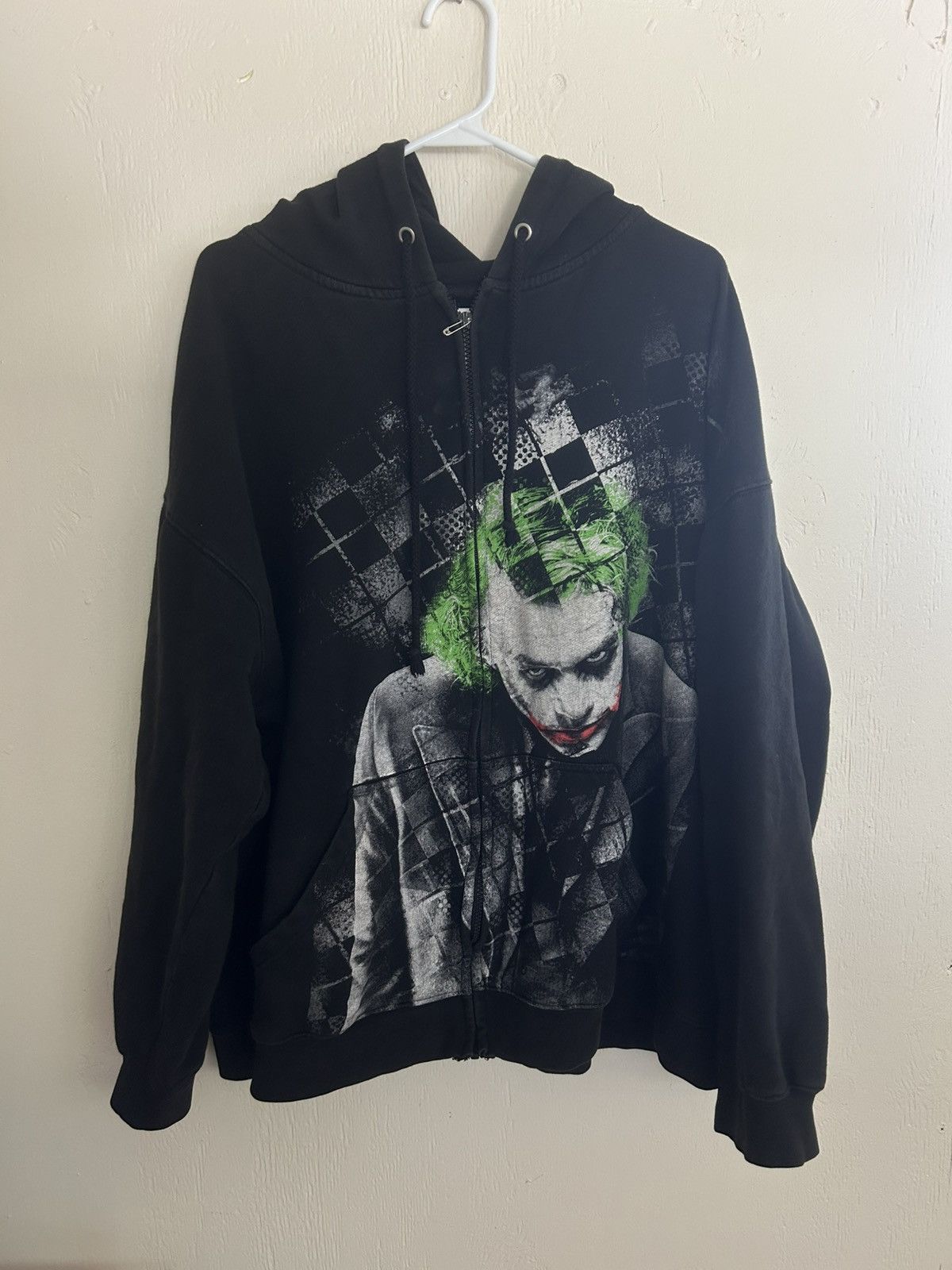 Vintage 08 The Dark Knight Heath Ledger Joker Zip Up Hoodie Size US XXL / EU 58 / 5 - 1 Thumbnail