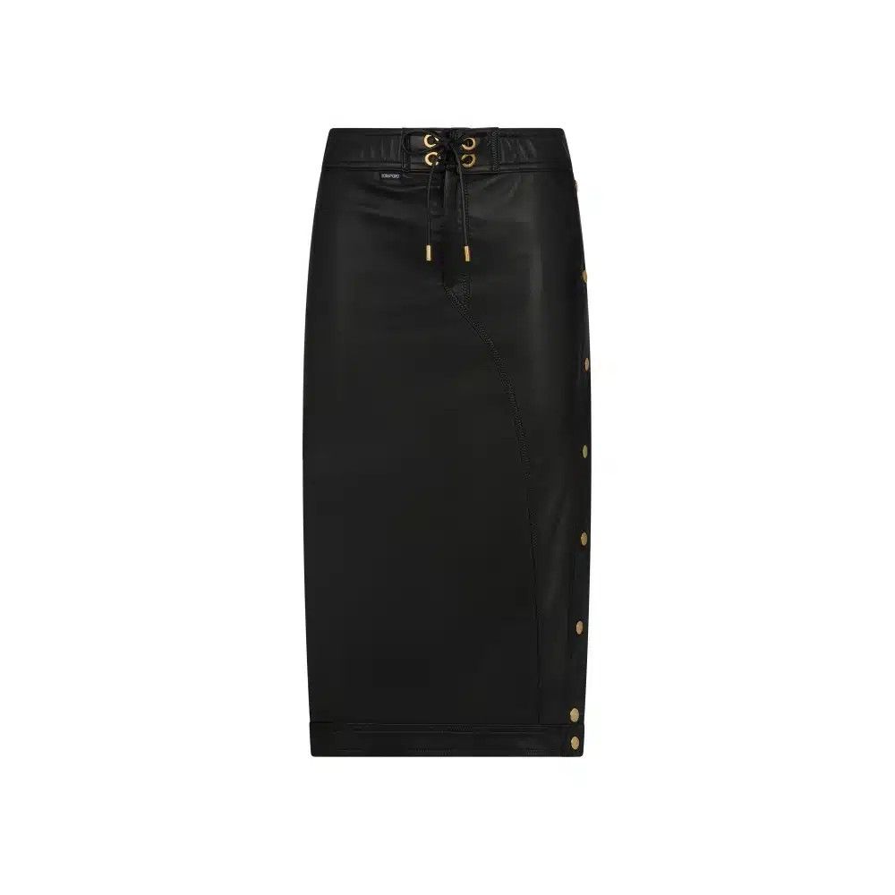 Tom Ford o1loc1c0625 GCL857 Leather Skirt in Black Size 28" / US 6 / IT 42 - 1 Thumbnail