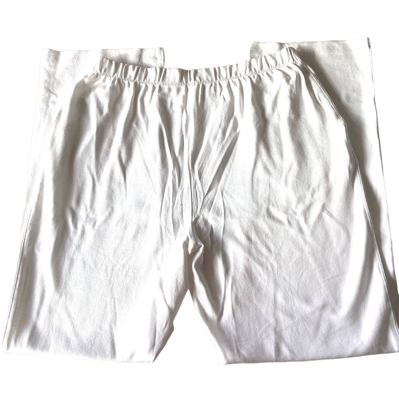 Lands' End Lands End Womens White Sport Knit Pants XL Size 38" / US 16 / IT 52 - 4 Thumbnail