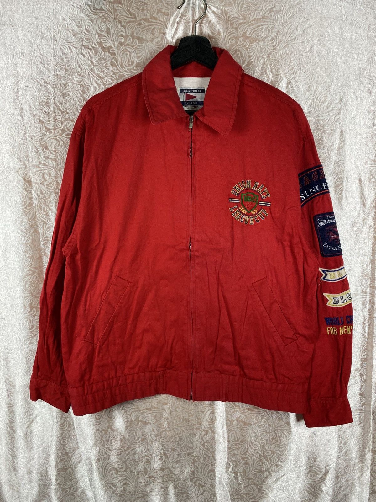 Japanese Brand Vintage Equatoriale Island Red Patch Jacket Union League Size US M / EU 48-50 / 2 - 3 Thumbnail