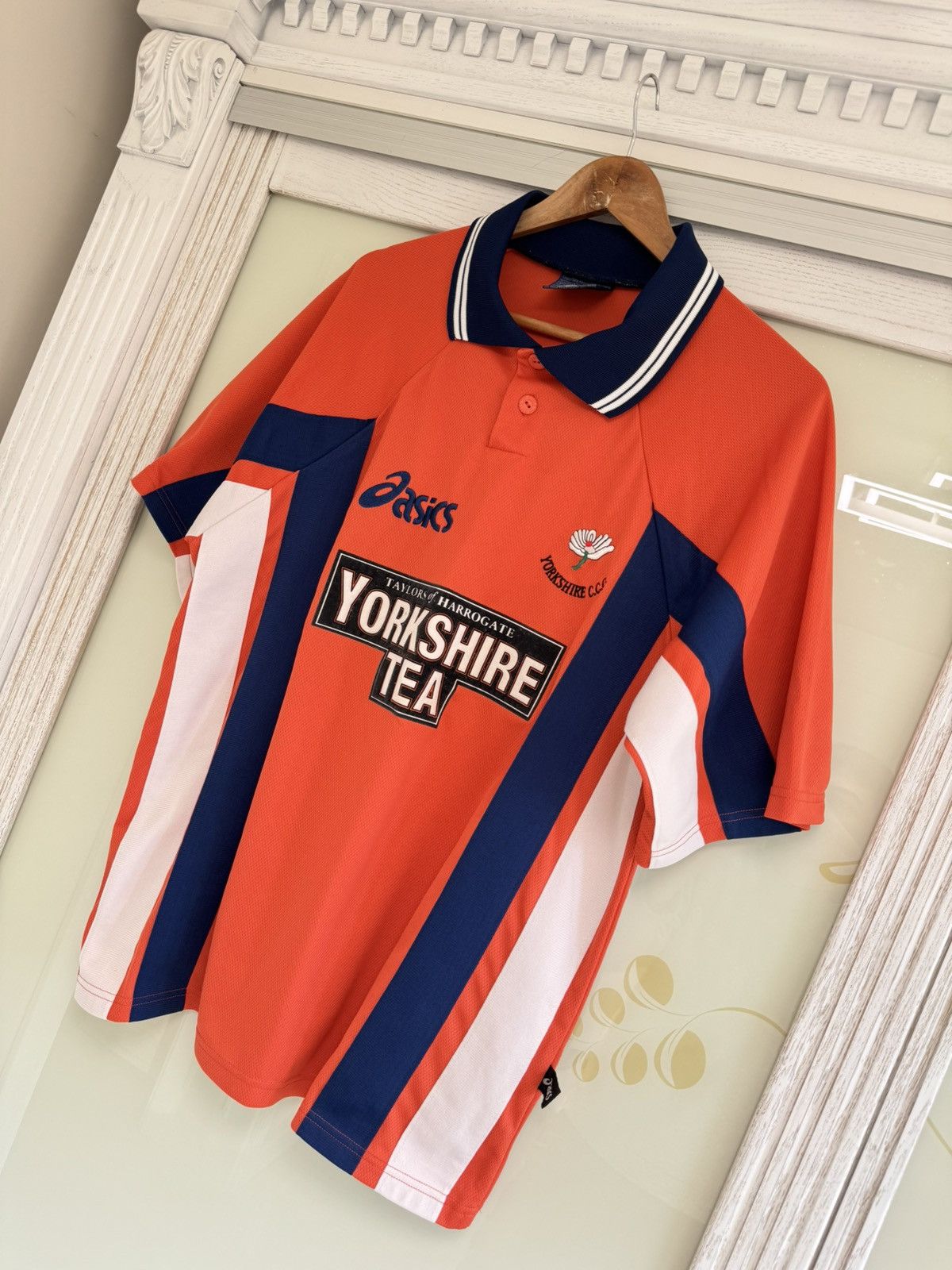 Asics Vintage Yorkshire 2000 Cricket Jersey Shirt Kit Size US L / EU 52-54 / 3 - 3 Thumbnail