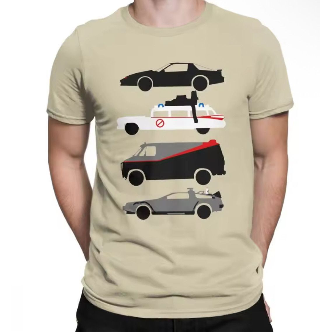 Other Retro Vehicle Car Bus Design Beige Short Sleeve T-Shirt Size US S / EU 44-46 / 1 - 1 Thumbnail