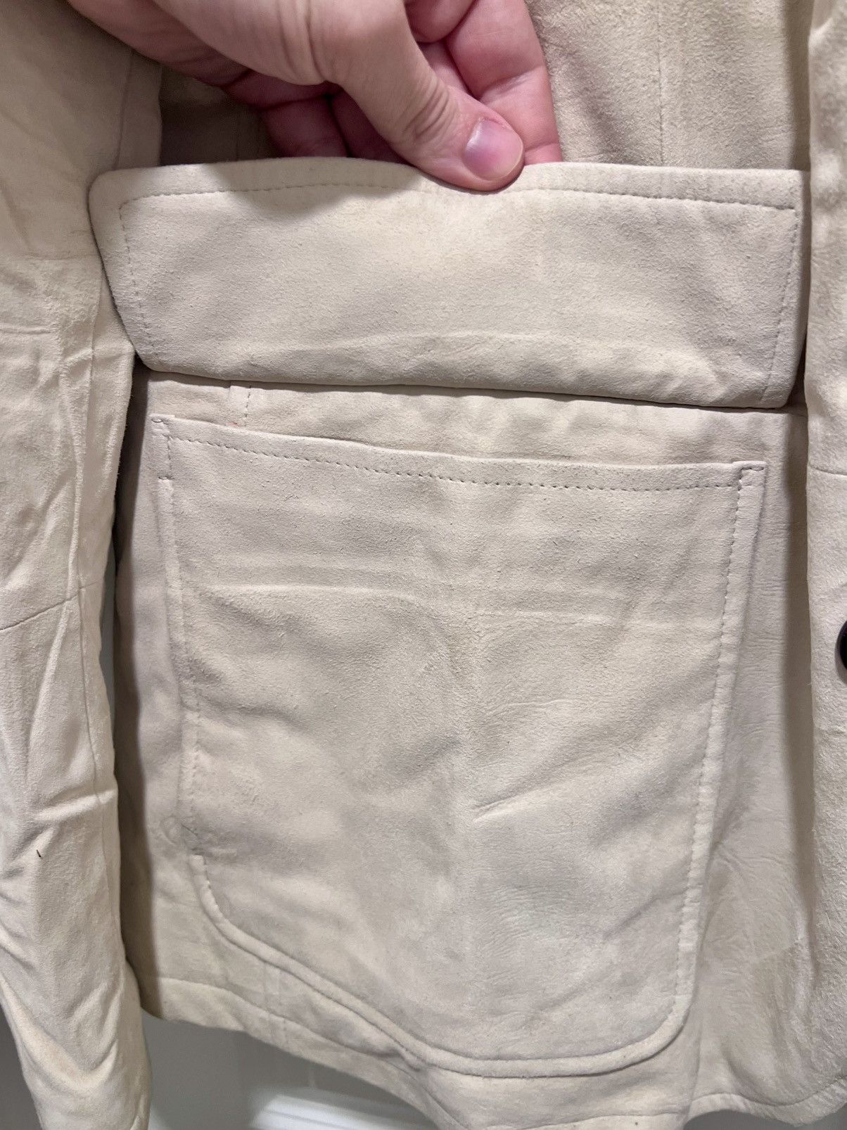 Eleventy Unreal Eleventy Lambskin Suede & White Goose Down Jacket Size US L / EU 52-54 / 3 - 14 Thumbnail