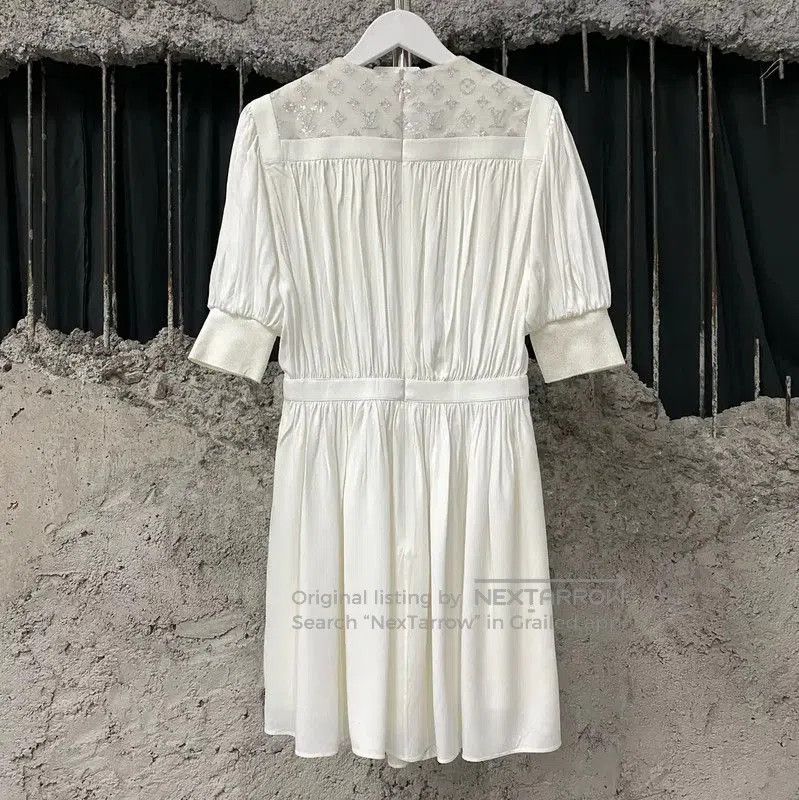 Louis Vuitton Louis Vuitton White Women's Dress with Pleats . Size XXS / US 00 / IT 34 - 2 Thumbnail