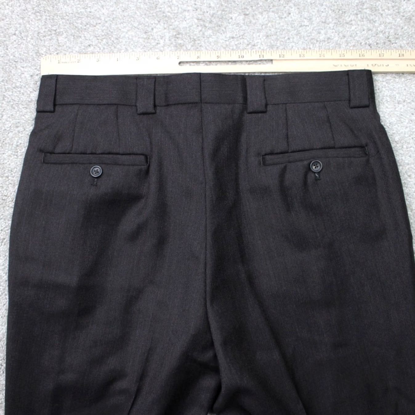 Joseph Joseph & Feiss Dress Pants Mens 33x30 Brown 100% Wool Flat Front Straight leg Dress Pants Mens Regular Brown Wool Size US 33 - 6 Thumbnail
