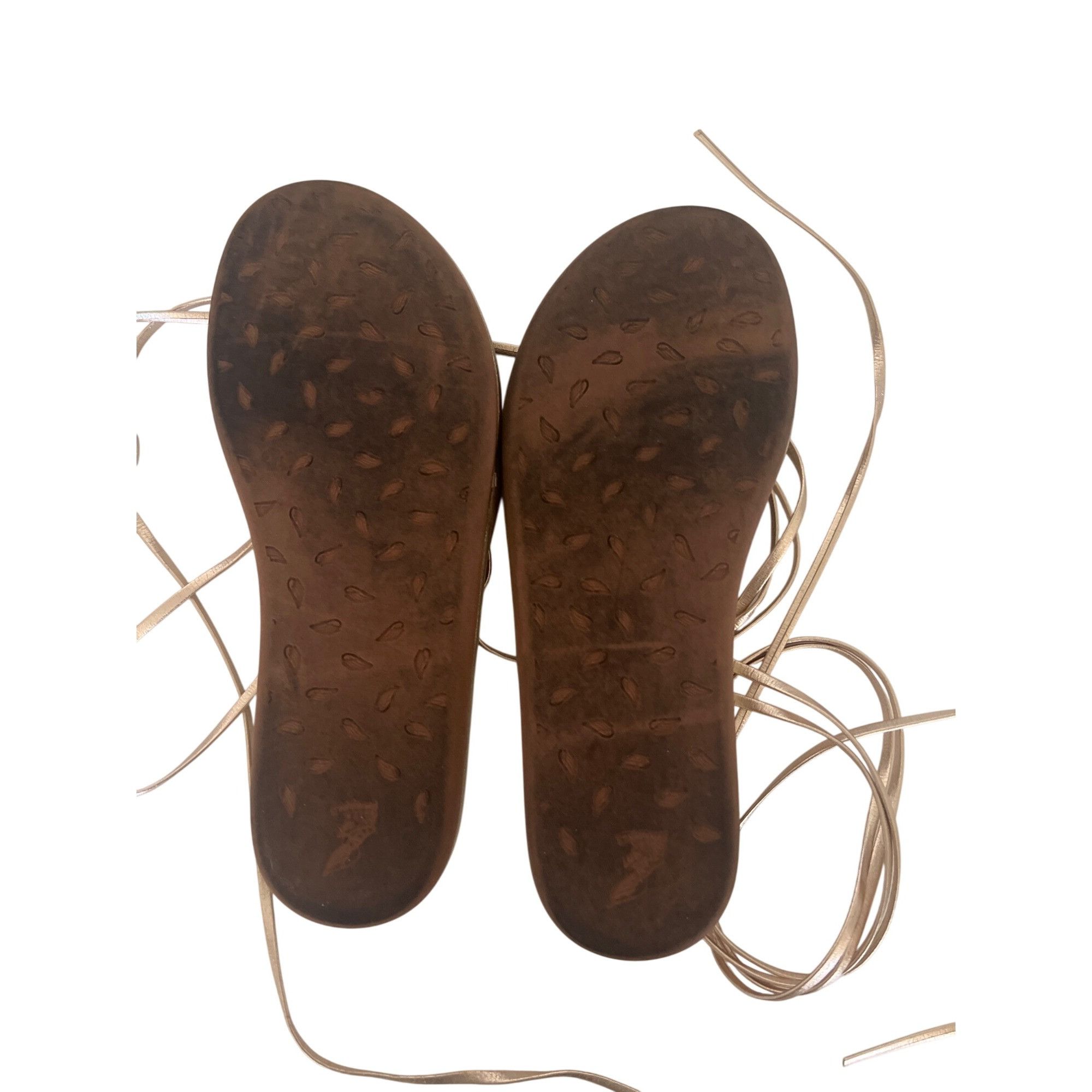 Ancient Greek Sandals Ancient Greek Sandals Gold Strappy Lace-Up Sandals Size US 7 / IT 37 - 6 Thumbnail