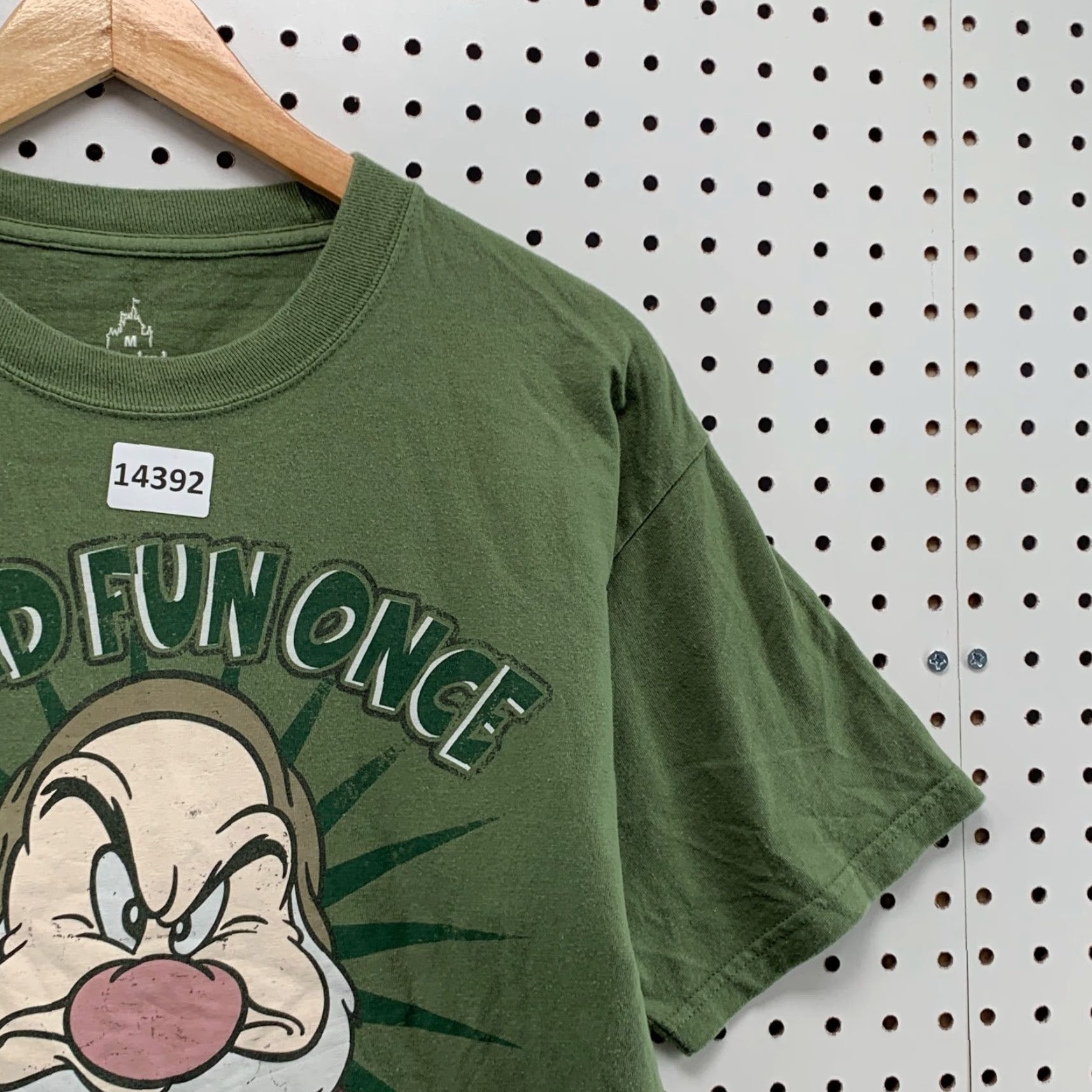 Disney Disney Shirt M Adult Medium Green Grumpy "I Had Fun Once It Was Awful" Short Sleeve Tee Mens Vintage 2000s Disney Grumpy Shirt Size US M / EU 48-50 / 2 - 3 Thumbnail