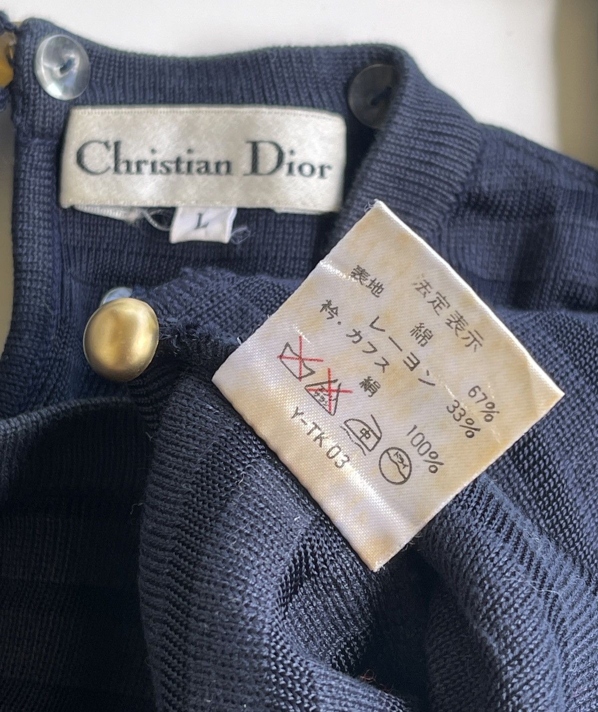 Christian Dior Monsieur Christian Dior Stripe Knit Shirt Size L / US 10 / IT 46 - 6 Thumbnail