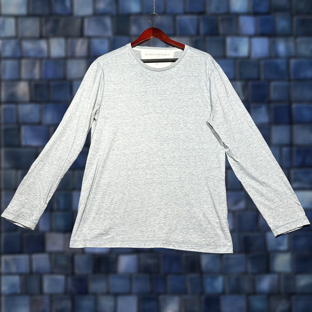 Banana Republic Banana Republic Shirt Mens L The Vintage T Blue Long Sleeve Crew Neck Size US L / EU 52-54 / 3 - 1 Thumbnail