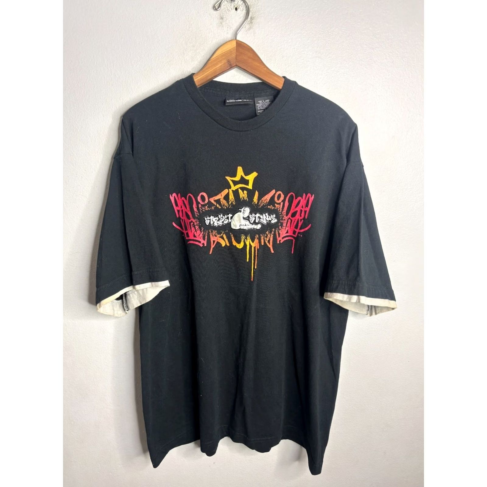 Vintage VINTAGE No Boundaries T-Shirt 90s Graphic Print Crew Neck Short Sleeve Black Size L Mens 5131 Size US L / EU 52-54 / 3 - 2 Thumbnail