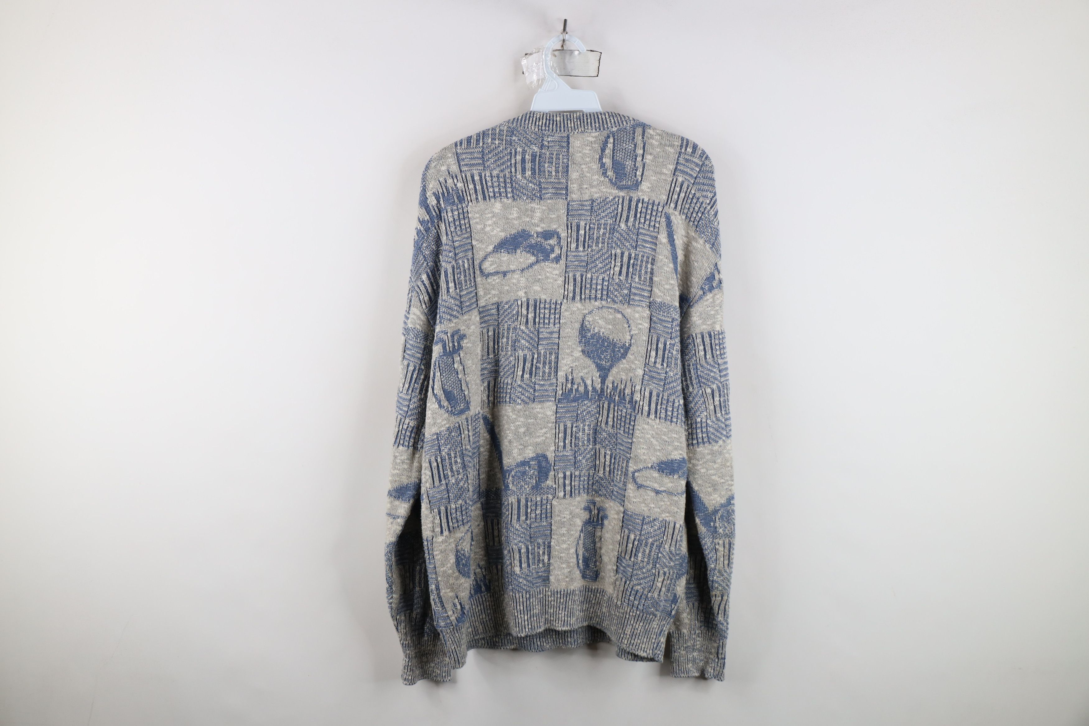 Vintage Vintage 90s Streetwear Golf All Over Print Knit Sweater USA Size US M / EU 48-50 / 2 - 11 Thumbnail