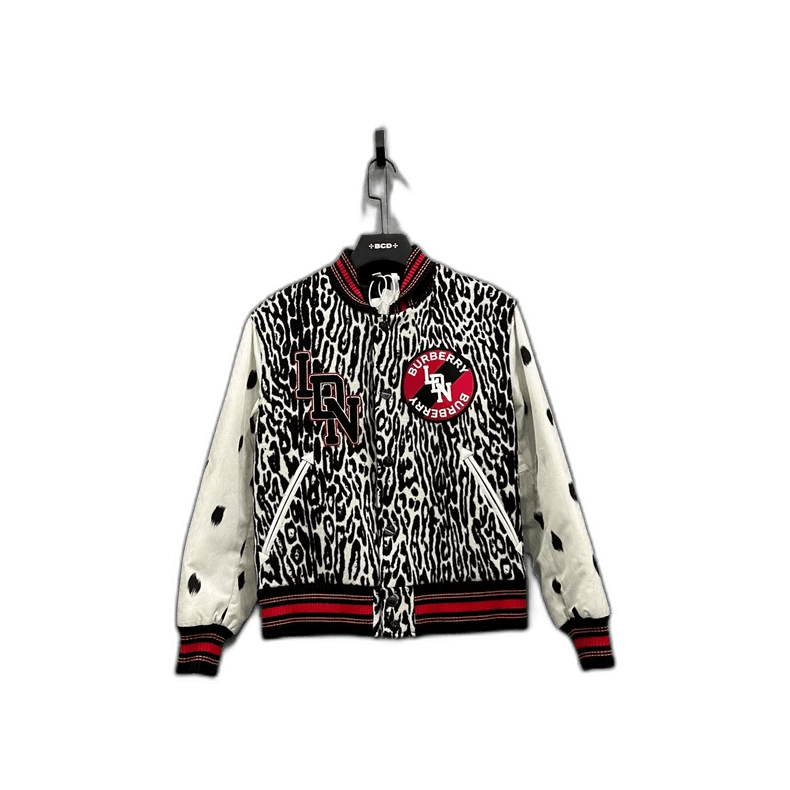 Burberry Burberry Leopard Print Baseball Jacket Size 44 Size US L / EU 52-54 / 3 - 1 Thumbnail