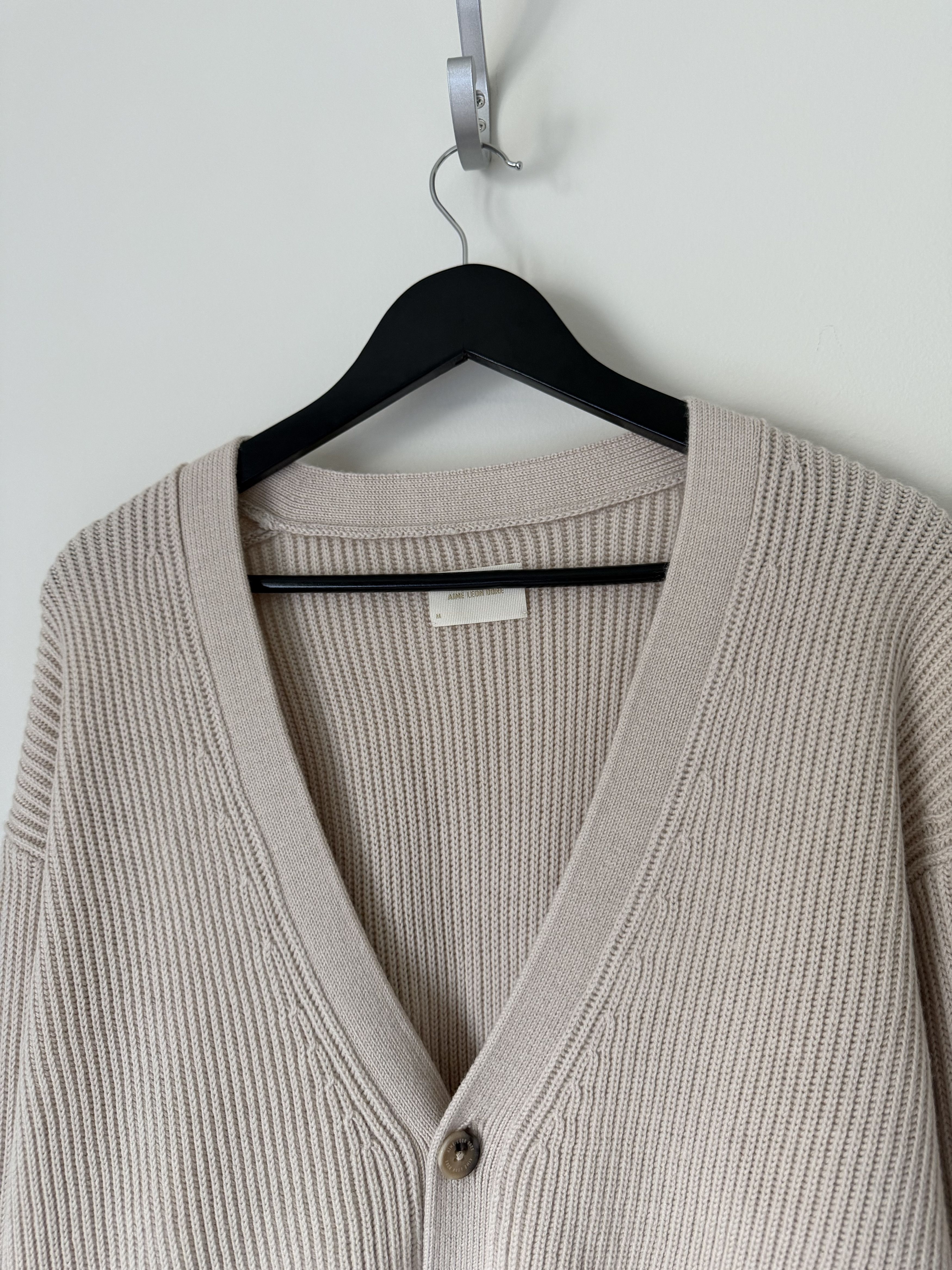 Aime Leon Dore Aime Leon Dore Waffle Knit Cardigan in Oatmeal Size US M / EU 48-50 / 2 - 2 Thumbnail