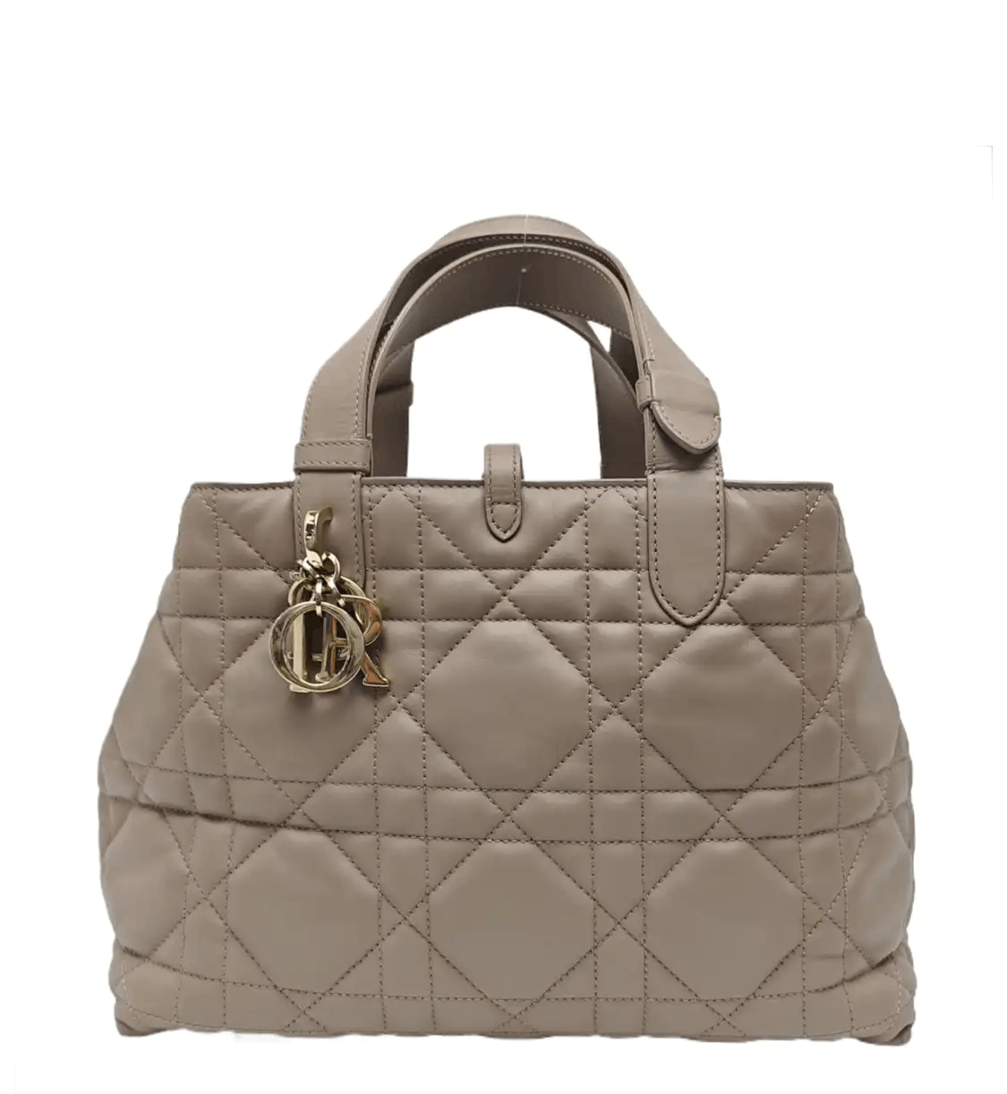 Dior DIOR Toujours Medium khaki cowhide leather rattan plaid quilted handbag shoulder Size ONE SIZE - 1 Thumbnail