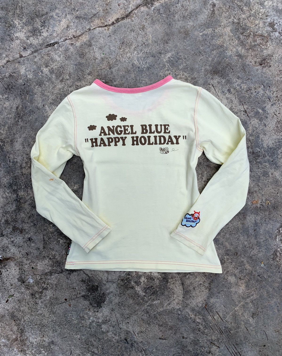 Angel Blue Vintage Angel Blue Japan Happy Holiday Longsleeve Top Tee Size S / US 4 / IT 40 - 5 Thumbnail