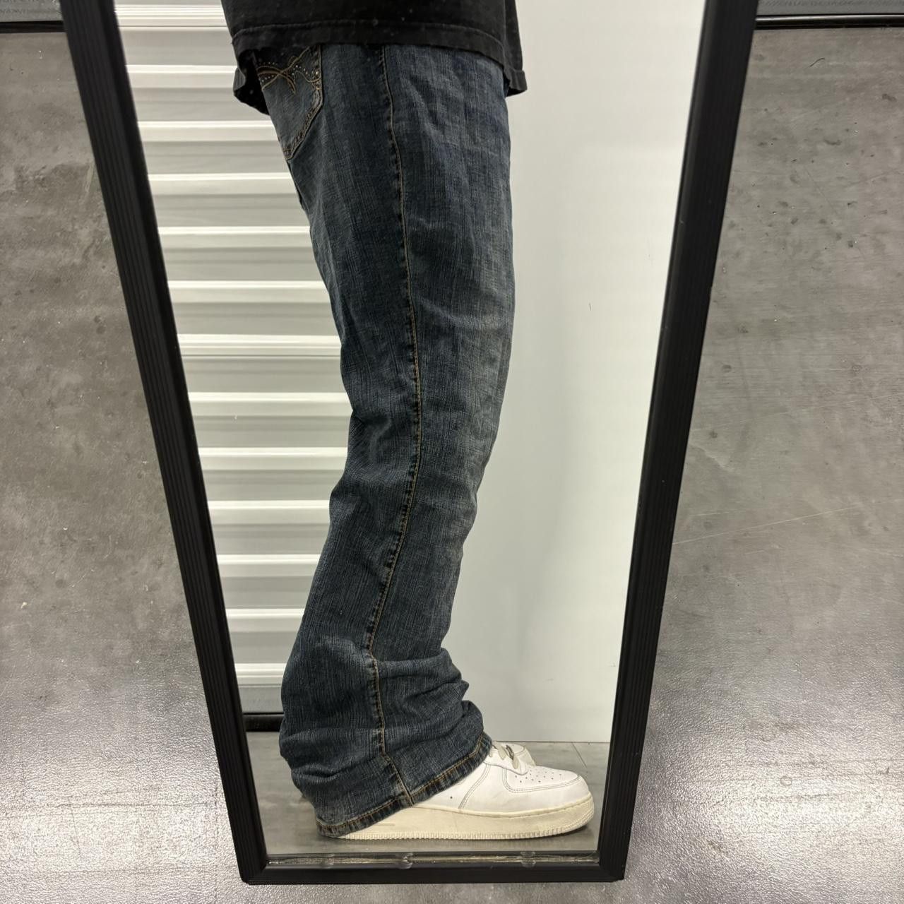 Vintage Crazy Vintage Y2K/2000s Flare Grunge Dark Wash Denim Jeans! Size US 36 / EU 52 - 2 Thumbnail