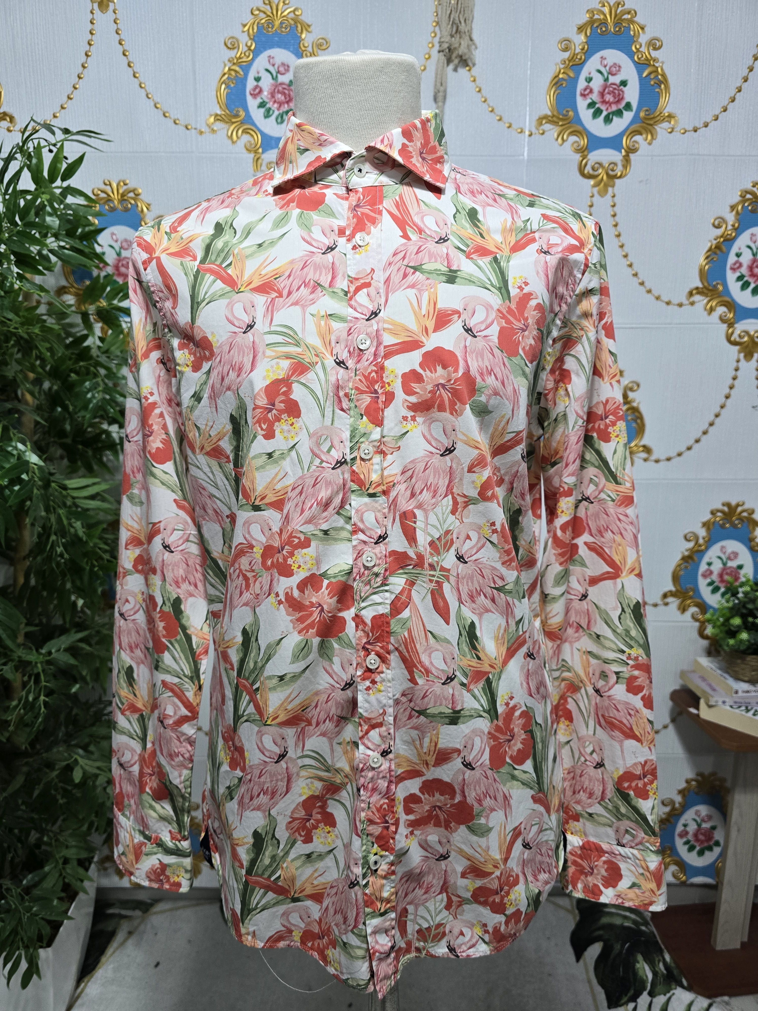 Joop! JOOP shirt size MEDIUM, new , flamingo pattern Size US M / EU 48-50 / 2 - 1 Thumbnail