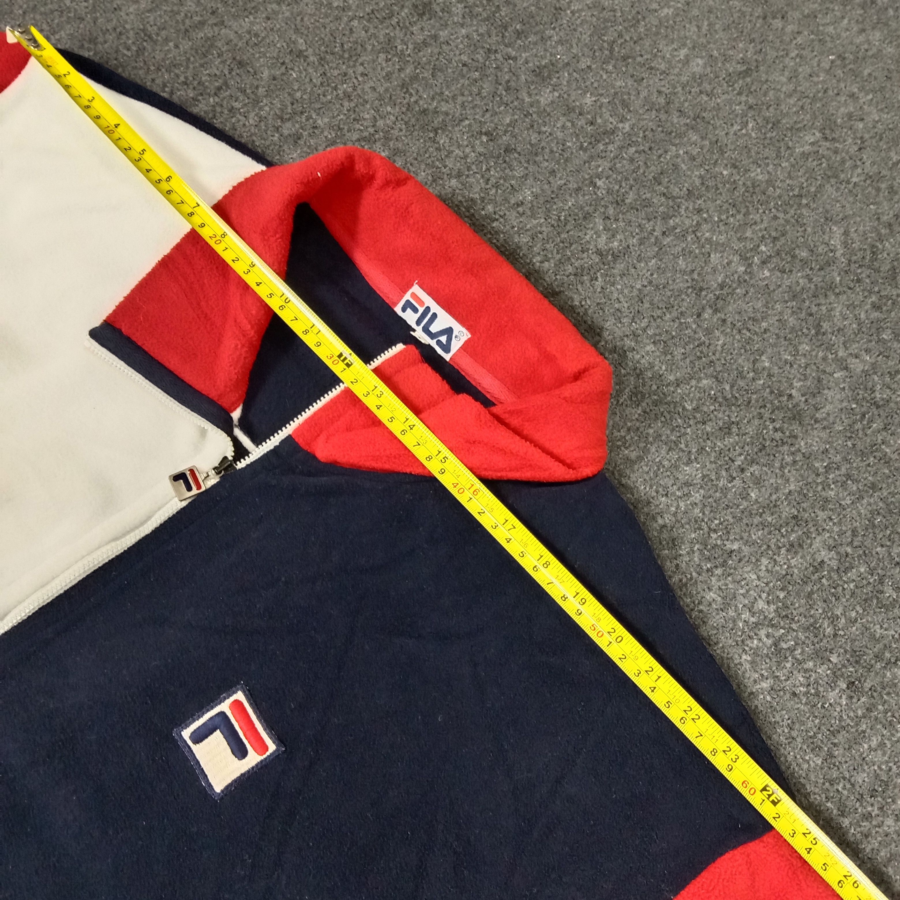 Fila × Vintage Fila Italian Sport Style Big Logo Polar Fleece Sweatshirt Size US XL / EU 56 / 4 - 6 Thumbnail