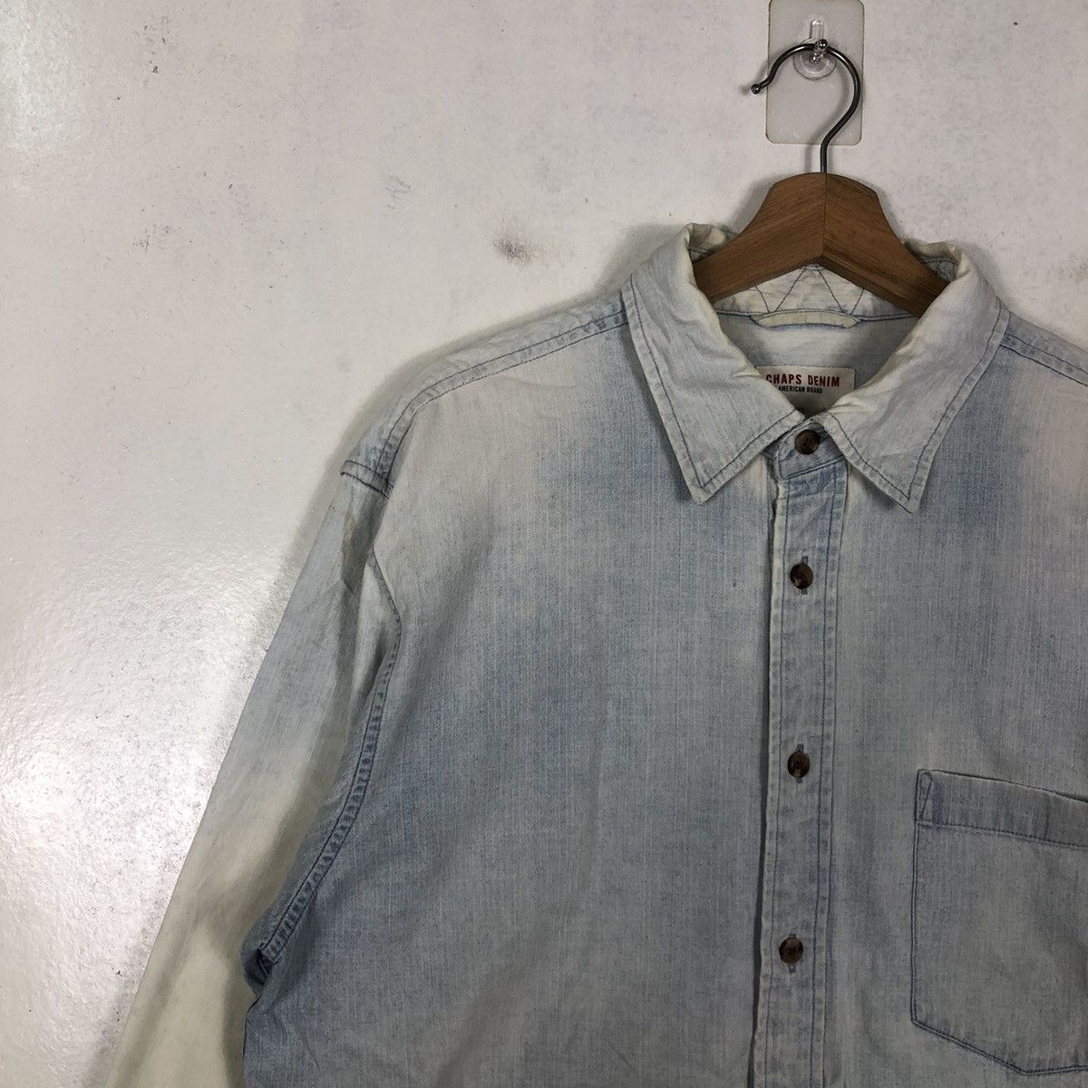 Japanese Brand 🔥90’s Vintage Chambray Shirts Chaps Denim Size US L / EU 52-54 / 3 - 7 Thumbnail