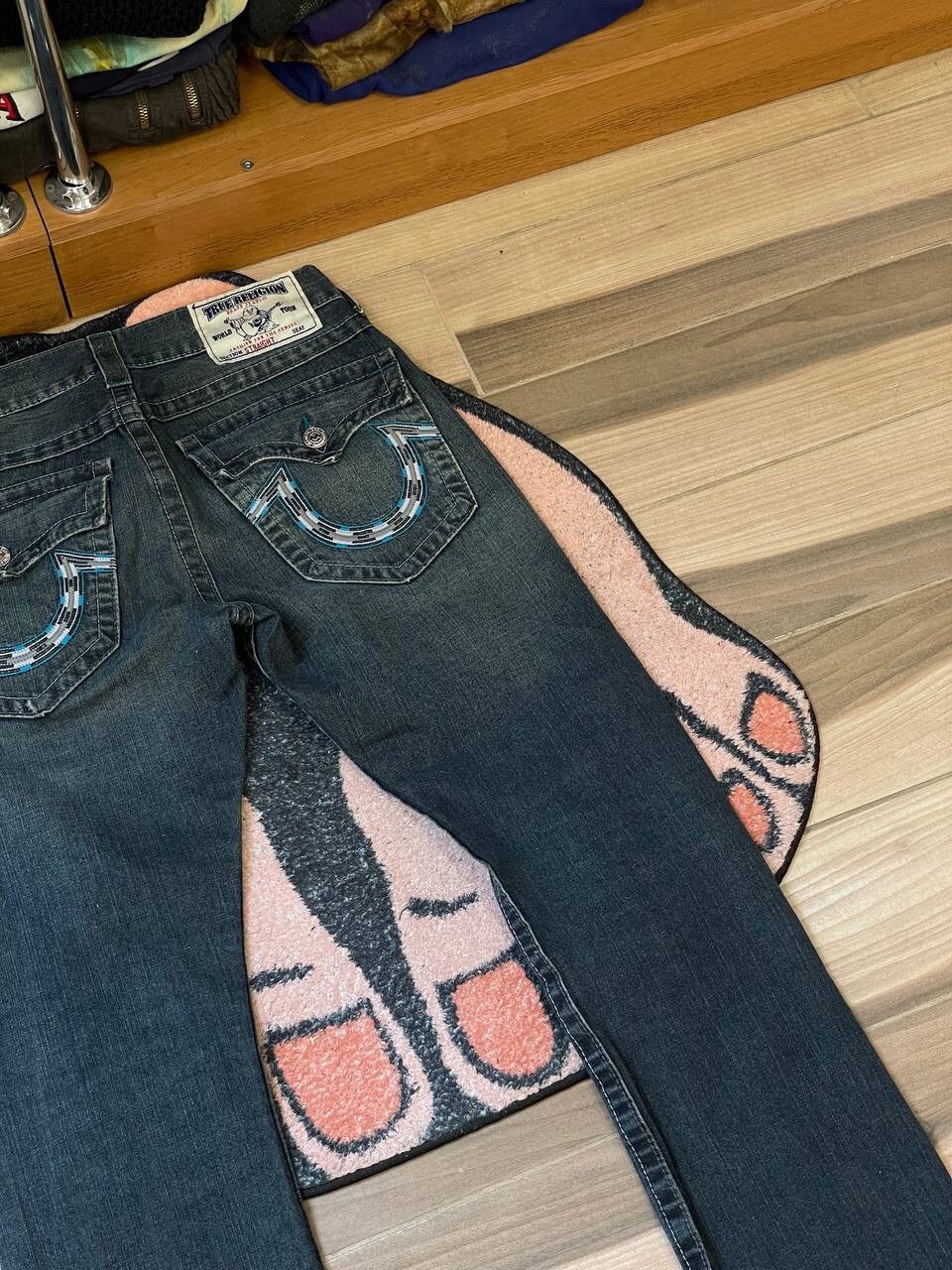 True Religion × Vintage TRUE RELIGION DISTRESSED DENIM Y2K JEANS Size US 30 / EU 46 - 7 Thumbnail