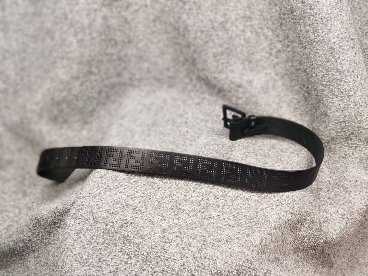 Fendi 🖤 Fendi FF zucca Logo authentic Leather Black Monogram Belt Size ONE SIZE - 7 Thumbnail