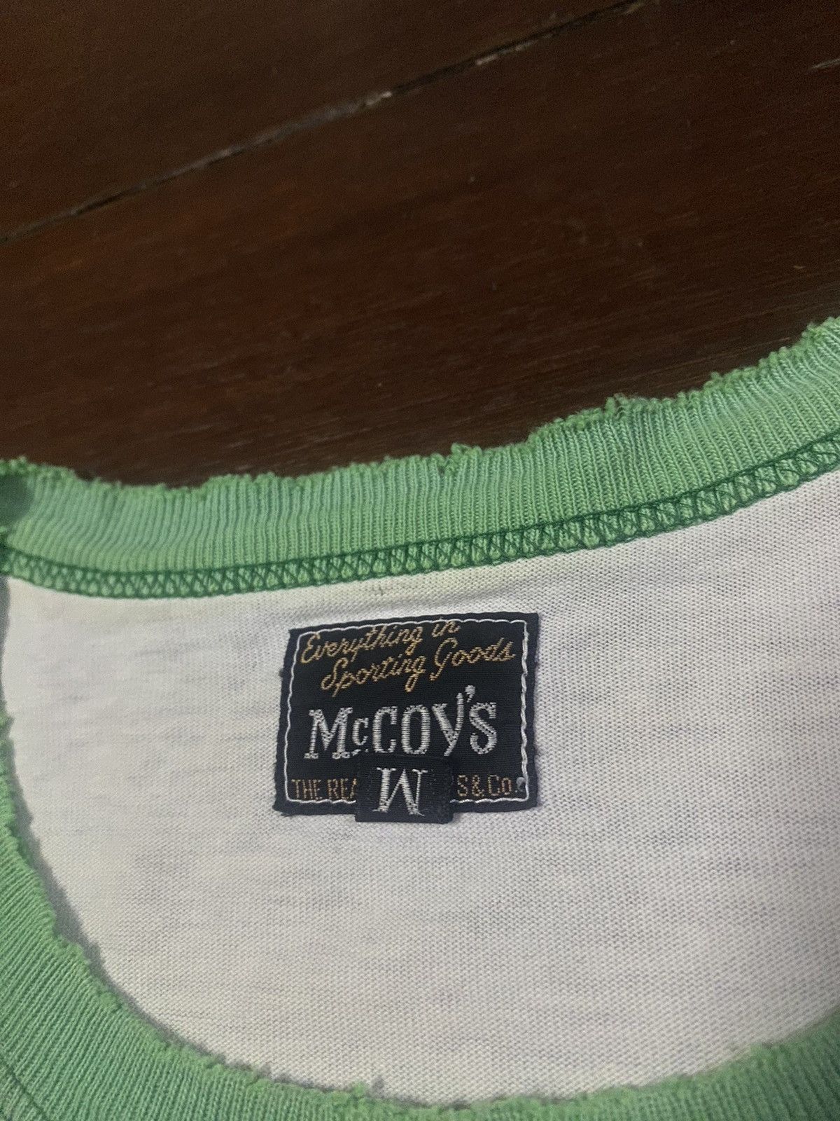 TOYS McCOY × The Real McCoy's × Warehouse vintage design THE REAL MCCOY loop wheel ringer distressed Size US M / EU 48-50 / 2 - 7 Thumbnail